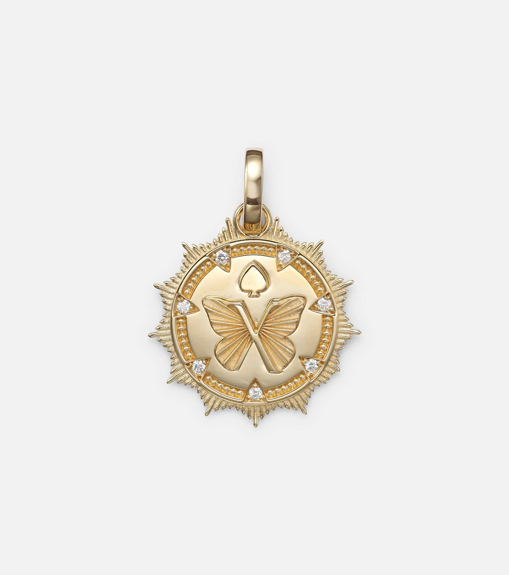 Reverie Medium 18kt gold pendant with diamonds - 1