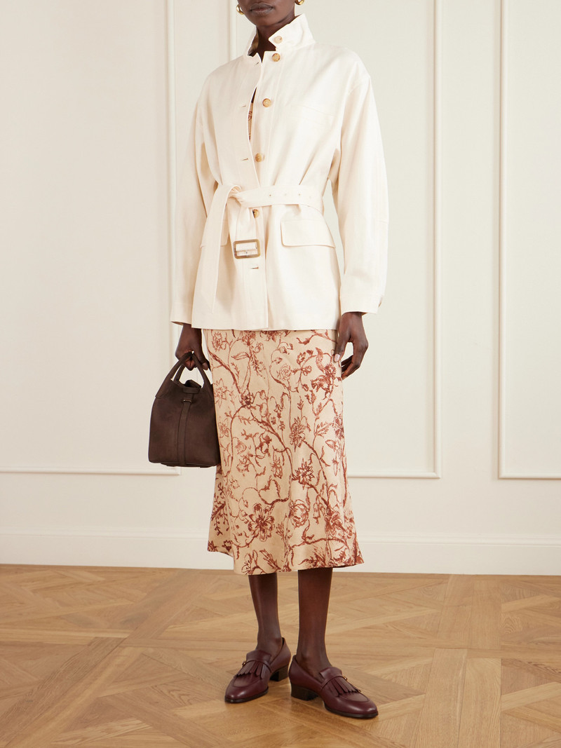 Loro Piana Lismore Belted Linen And Wool-blend Jacket outlook