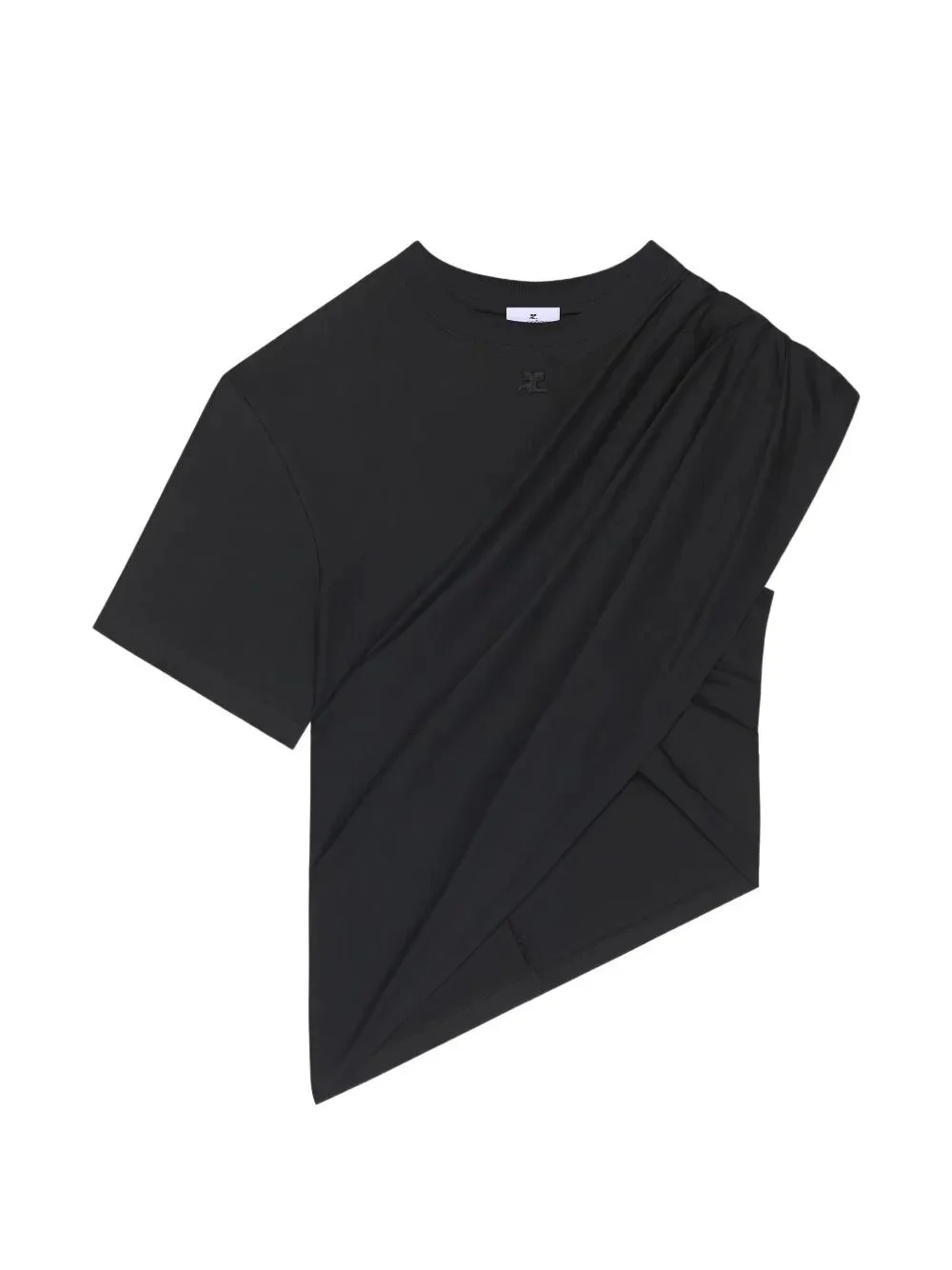 Courreges Women Asymmetrical Twist T-Shirt - 1