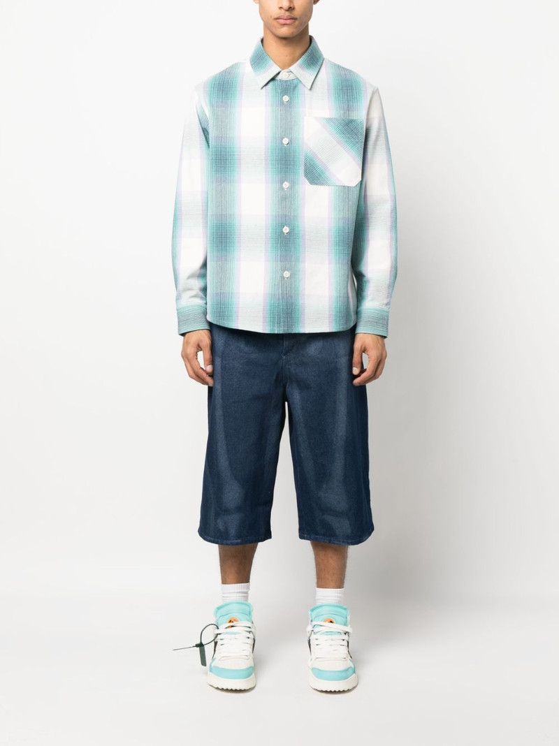 Off-White Body Scan denim shorts outlook