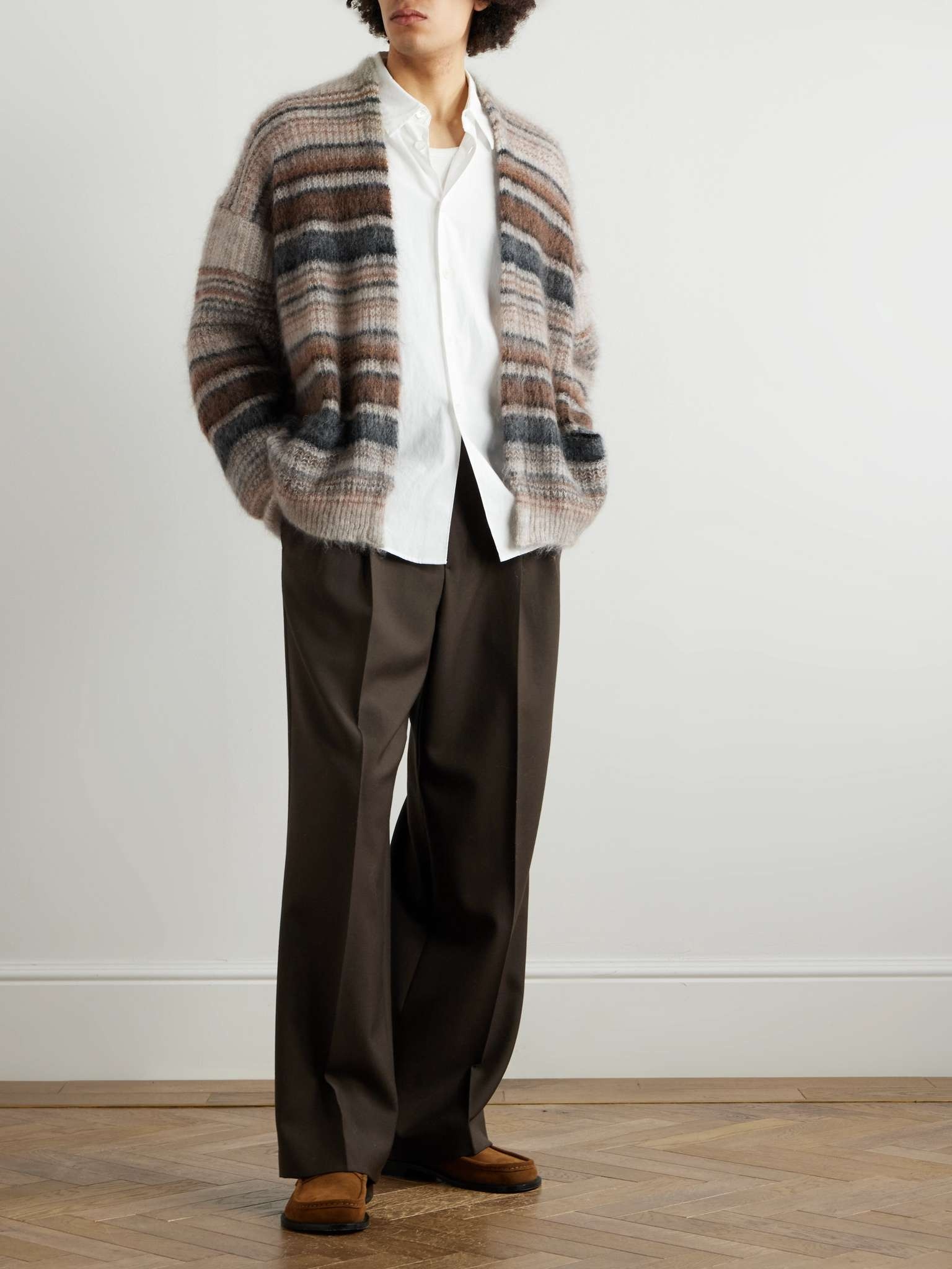 Danah Striped Mohair-Blend Cardigan - 2