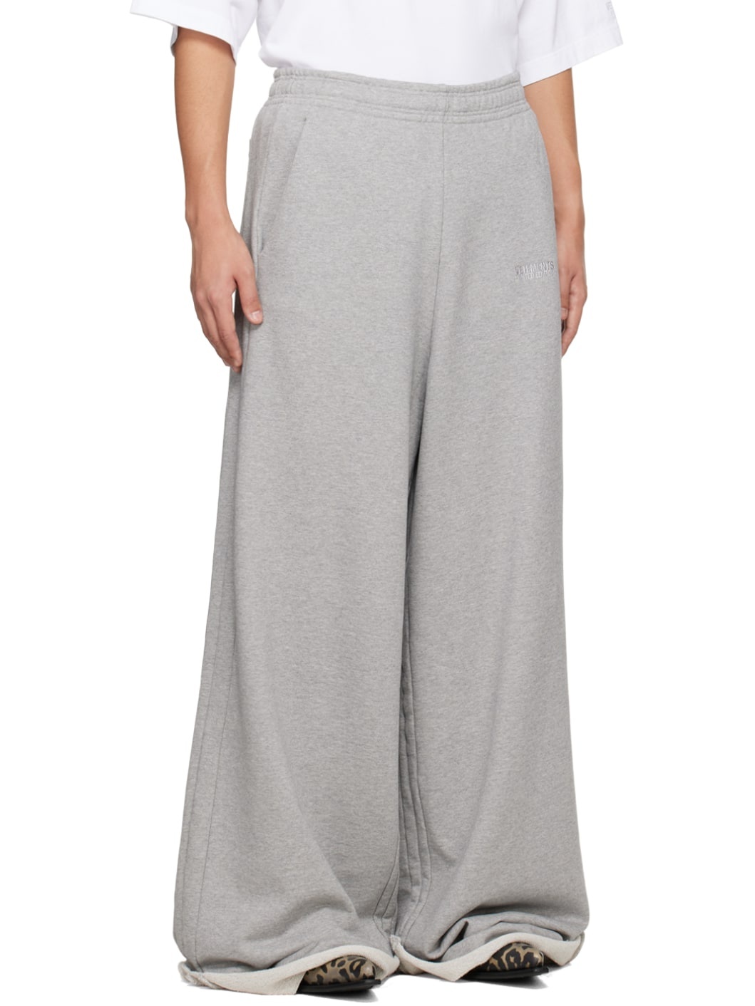Gray Embroidered Sweatpants - 2