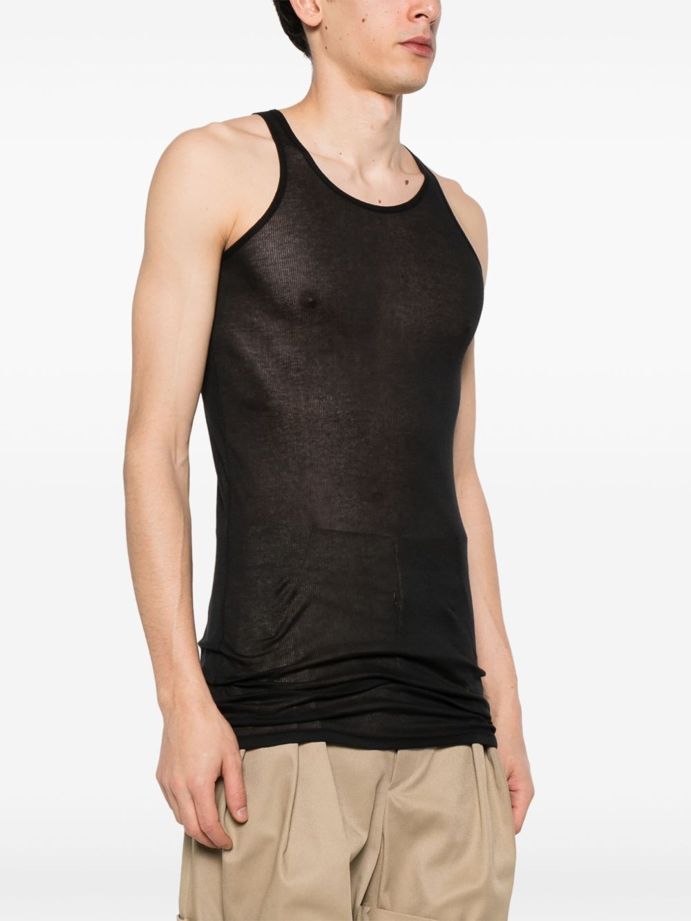 fine-ribbed tank top - 4