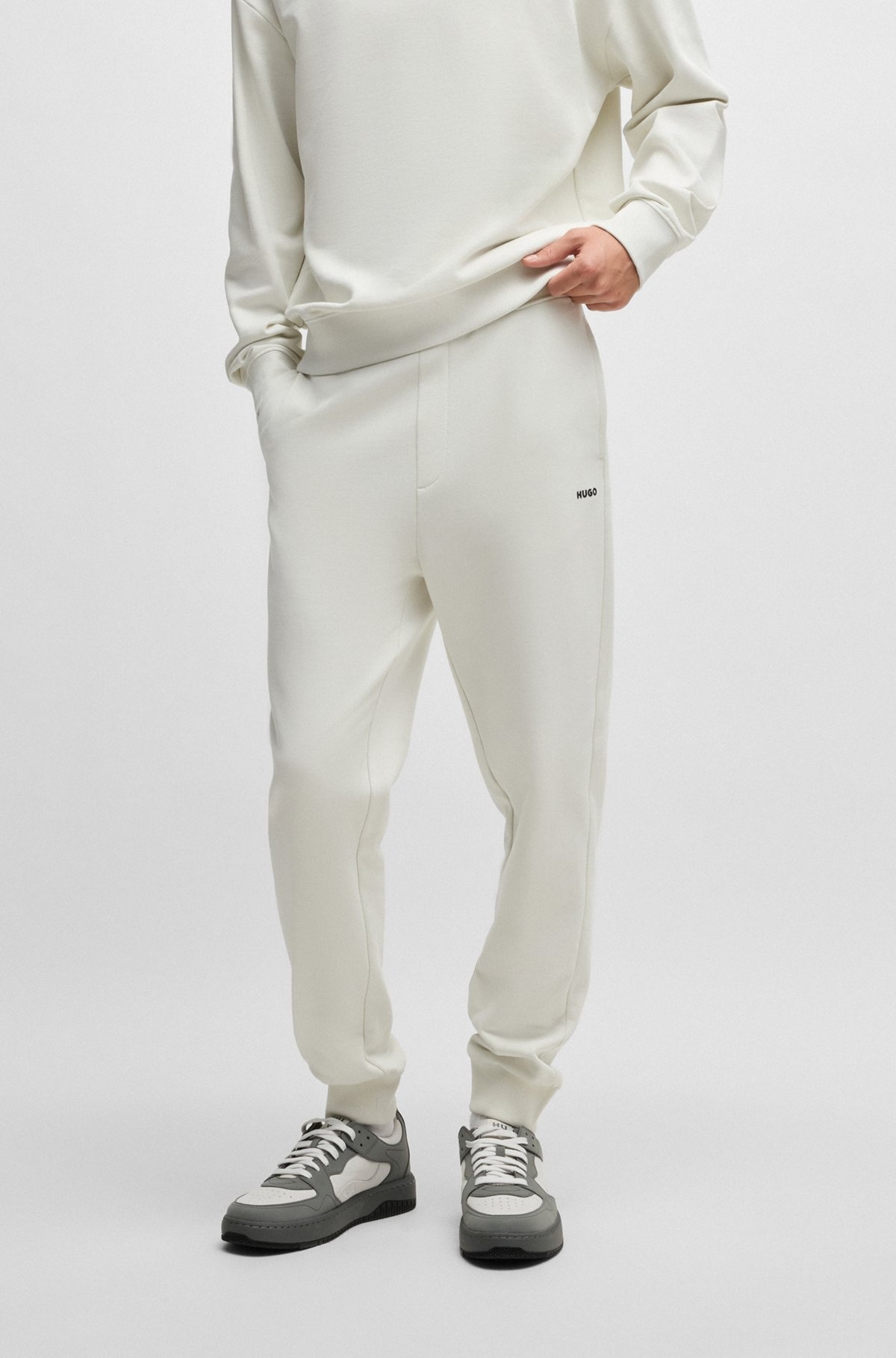 COTTON-TERRY TRACKSUIT BOTTOMS WITH LOGO PRINT - 2