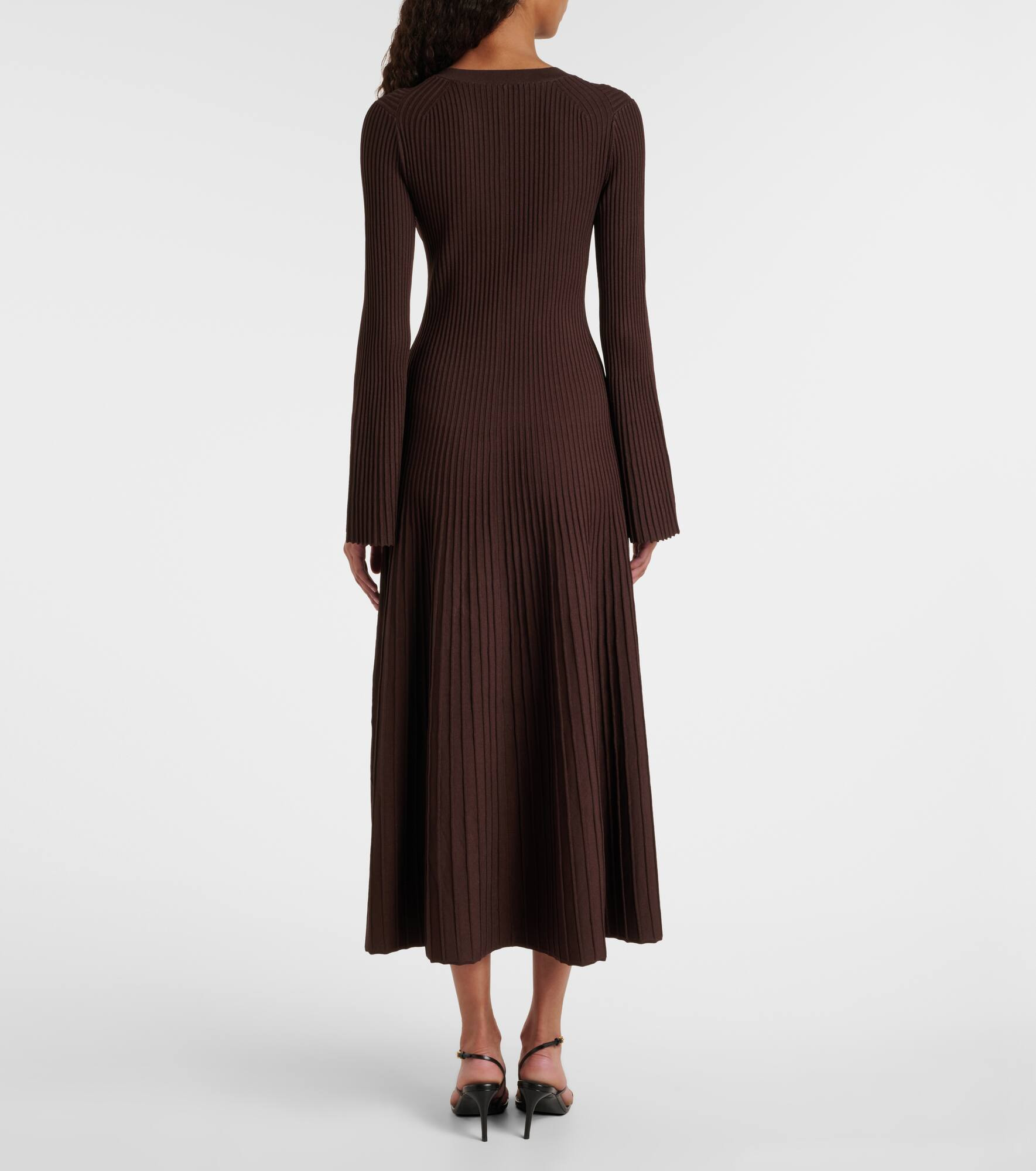 Genna ribbed-knit midi dress - 3