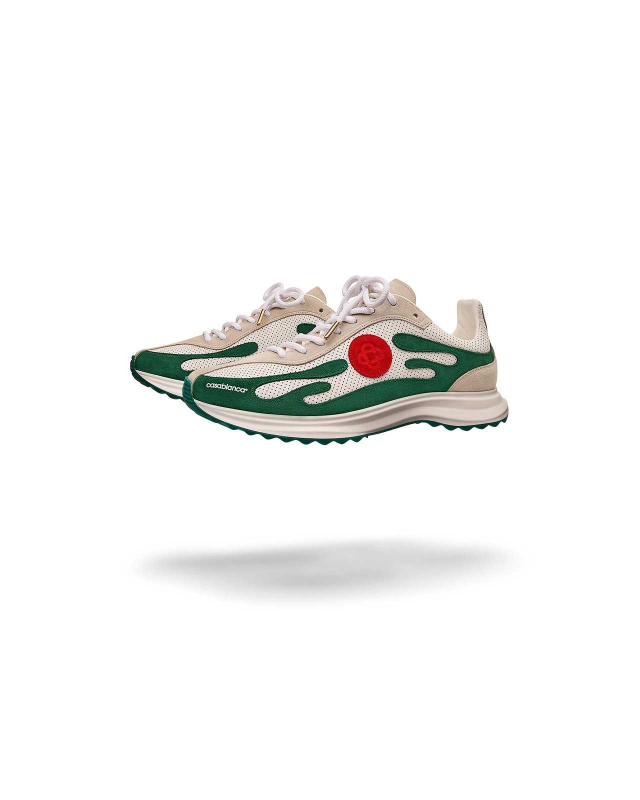 Men's White & Green Stade Sneaker | Casablanca Paris - 4