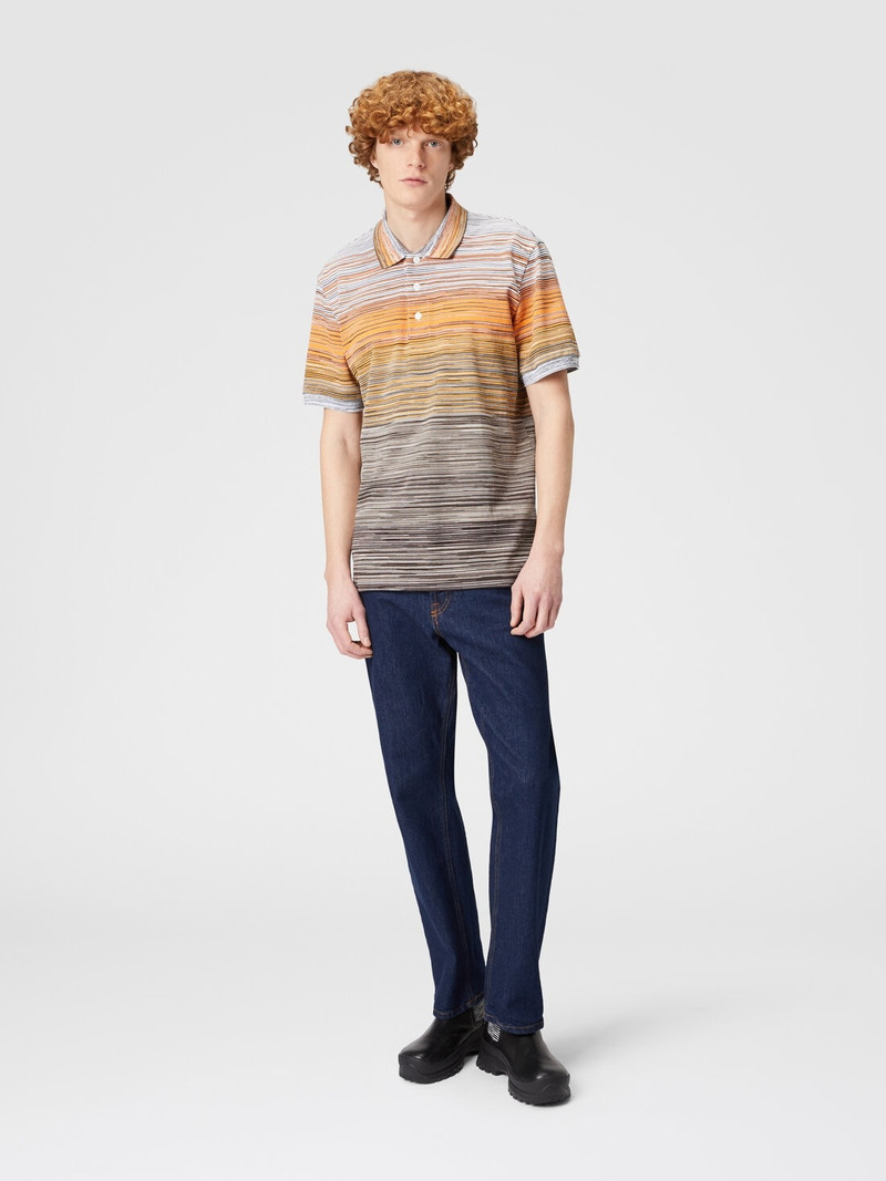 Missoni Slub cotton piqué polo shirt outlook