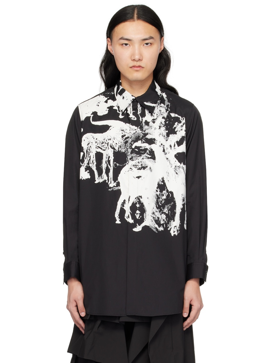 Black Savannah Print Shirt - 1