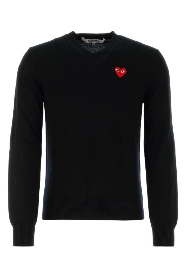 Black wool sweater - 1