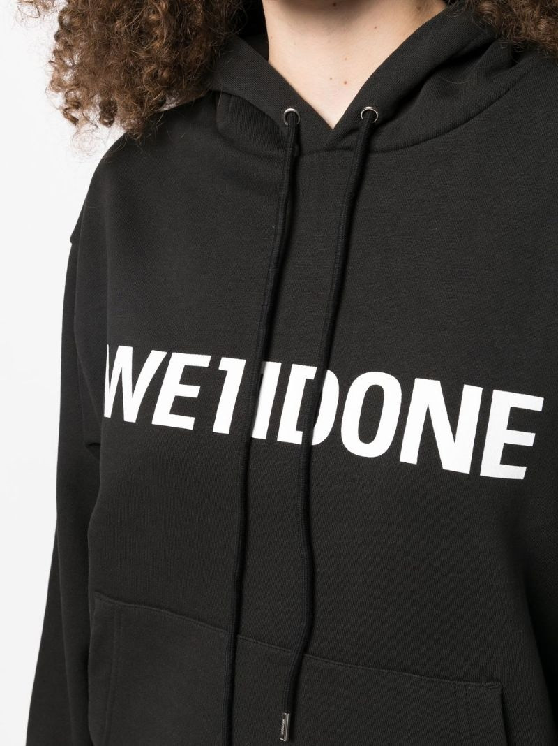 logo-print drawstring hoodie 5