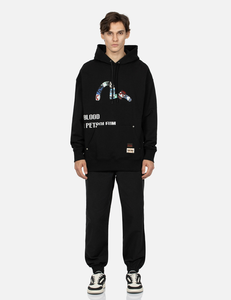 PEEPING GODHEAD PATTERN SEAGULL PRINT LOOSE FIT HOODIE 5