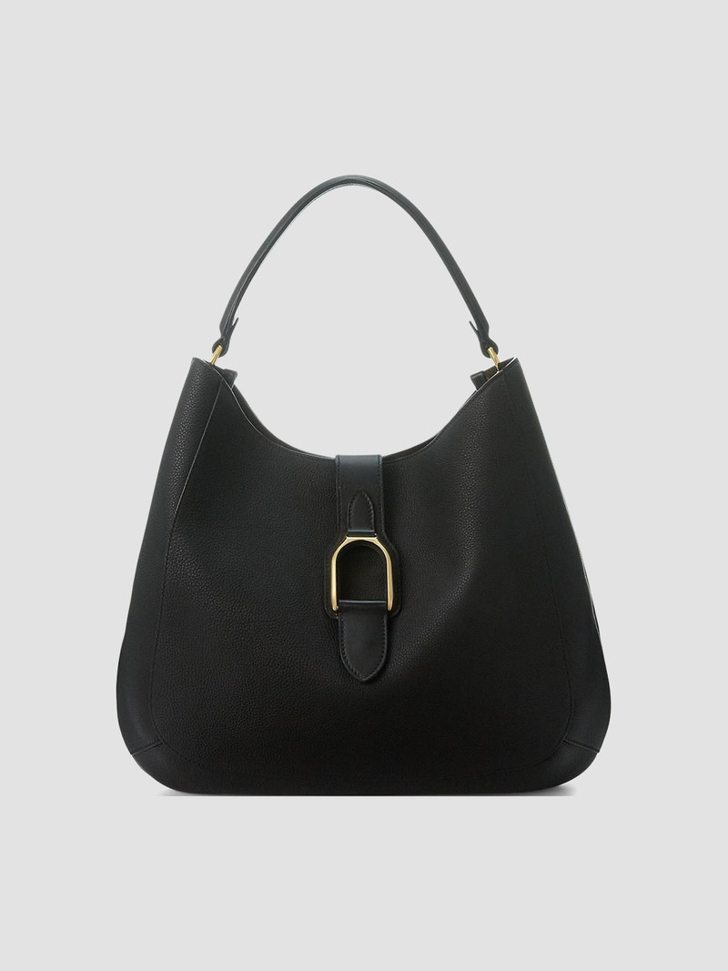 Women's Welington Medium Shoulder Bag in Leather - Black 1