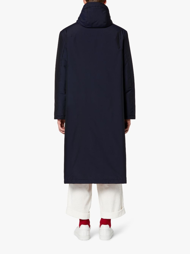 FIRENZE NAVY RAIN SYSTEM WOOL BLEND HOODED THINDOWN PARKA | GMF-301 3