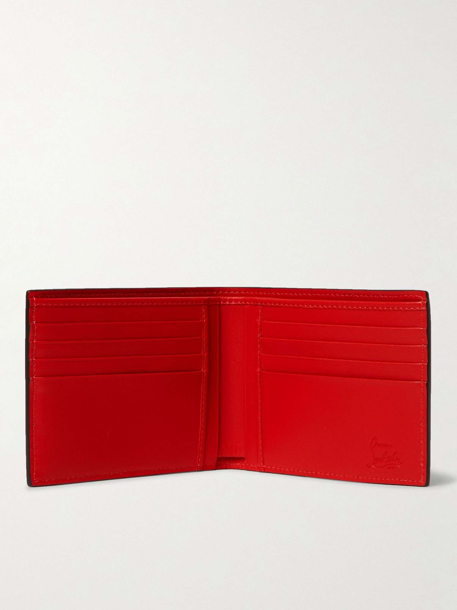 Logo-Debossed Leather and PU Billfold Wallet Black - 4