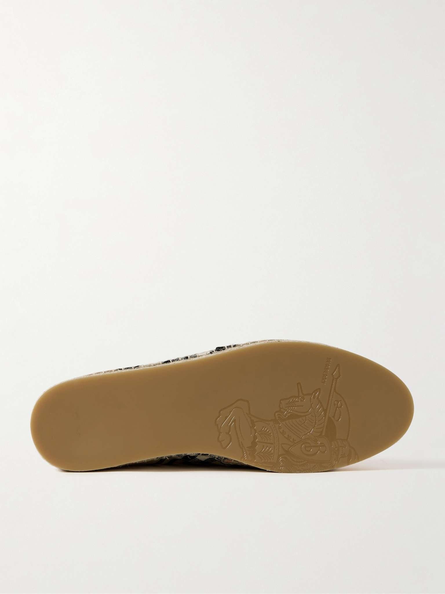Checked Linen-Blend Canvas Espadrilles - 3