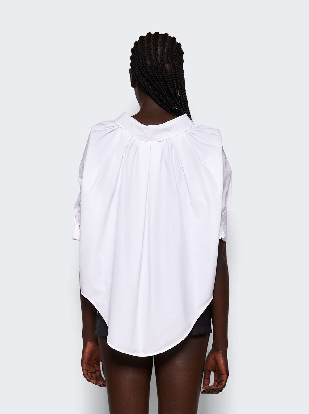 Heavy Cotton Poplin Shirt White - 5