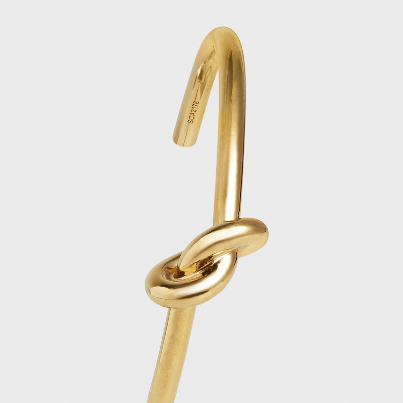 CELINE Knot extra-thin bracelet in brass with gold finish outlook