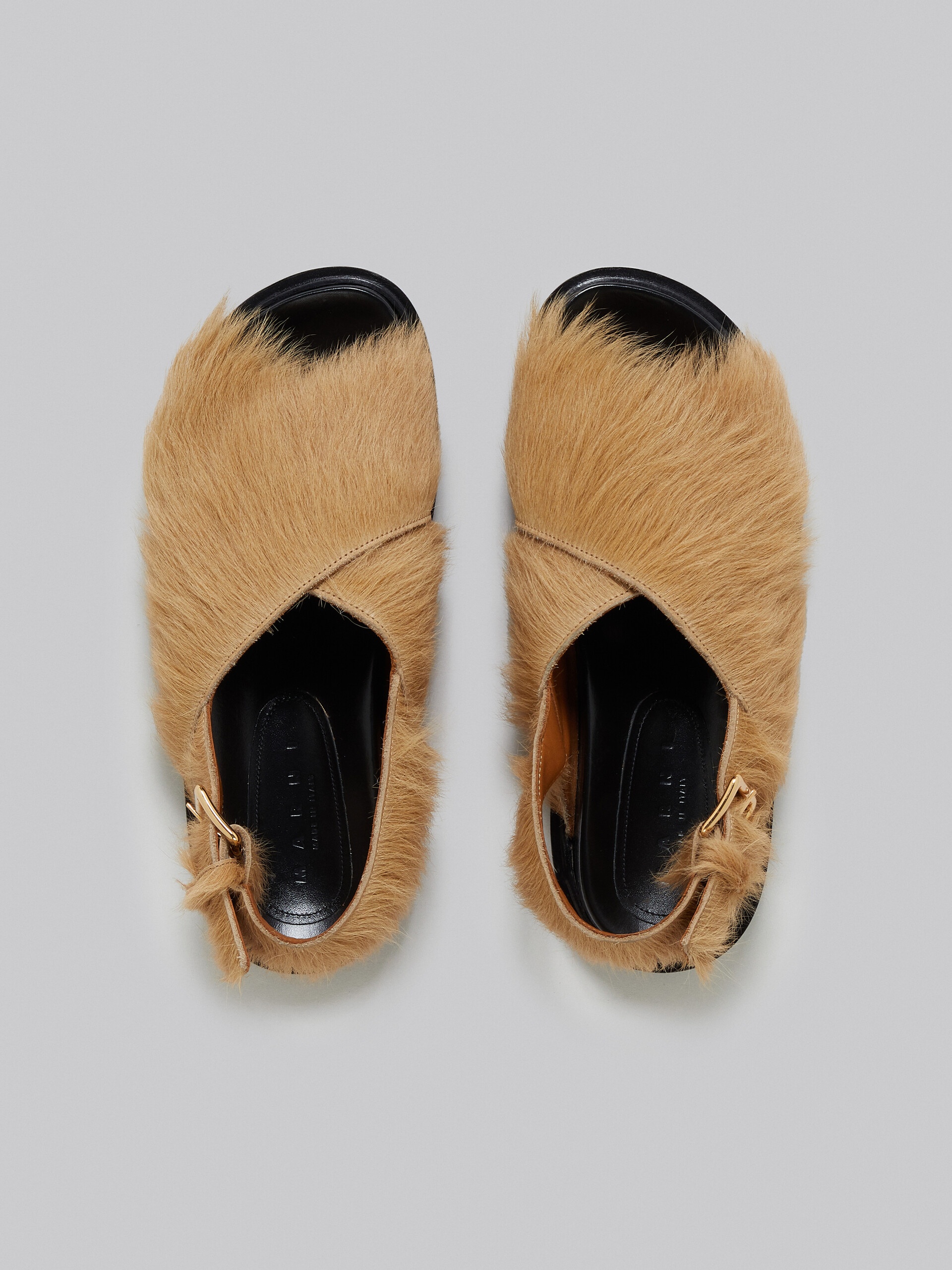 BEIGE LONG-HAIR CALFSKIN FUSSBETT - 4