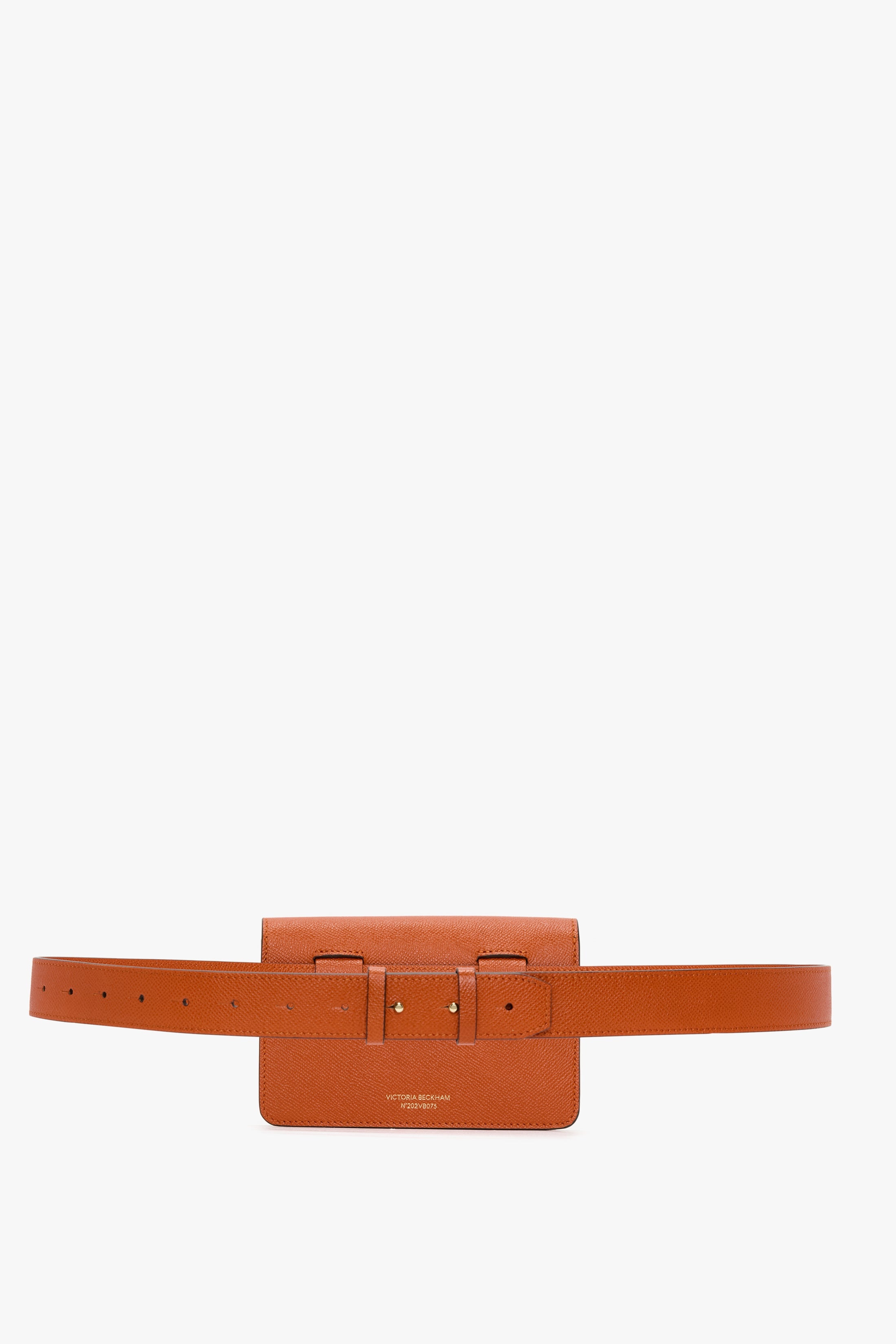 Nano Dorian Belt Bag In Burnt Orange Grained Leather - 4