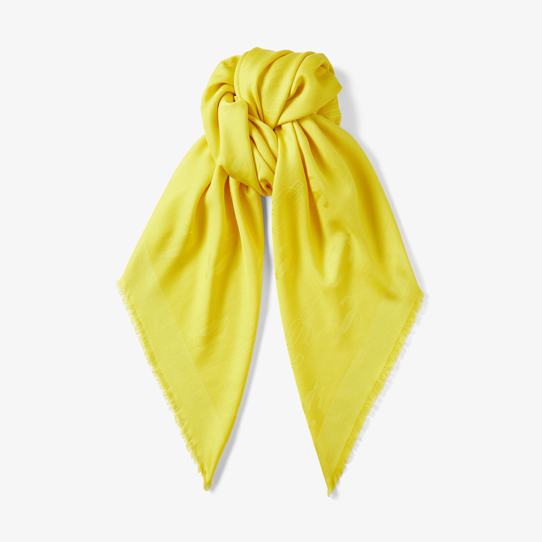 Emani
Acid Yellow Silk and Wool Jacquard Shawl - 1