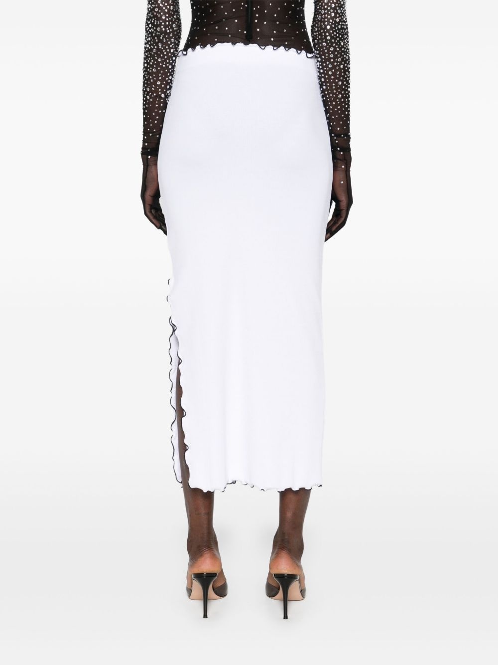 ribbed midi skirt - 4