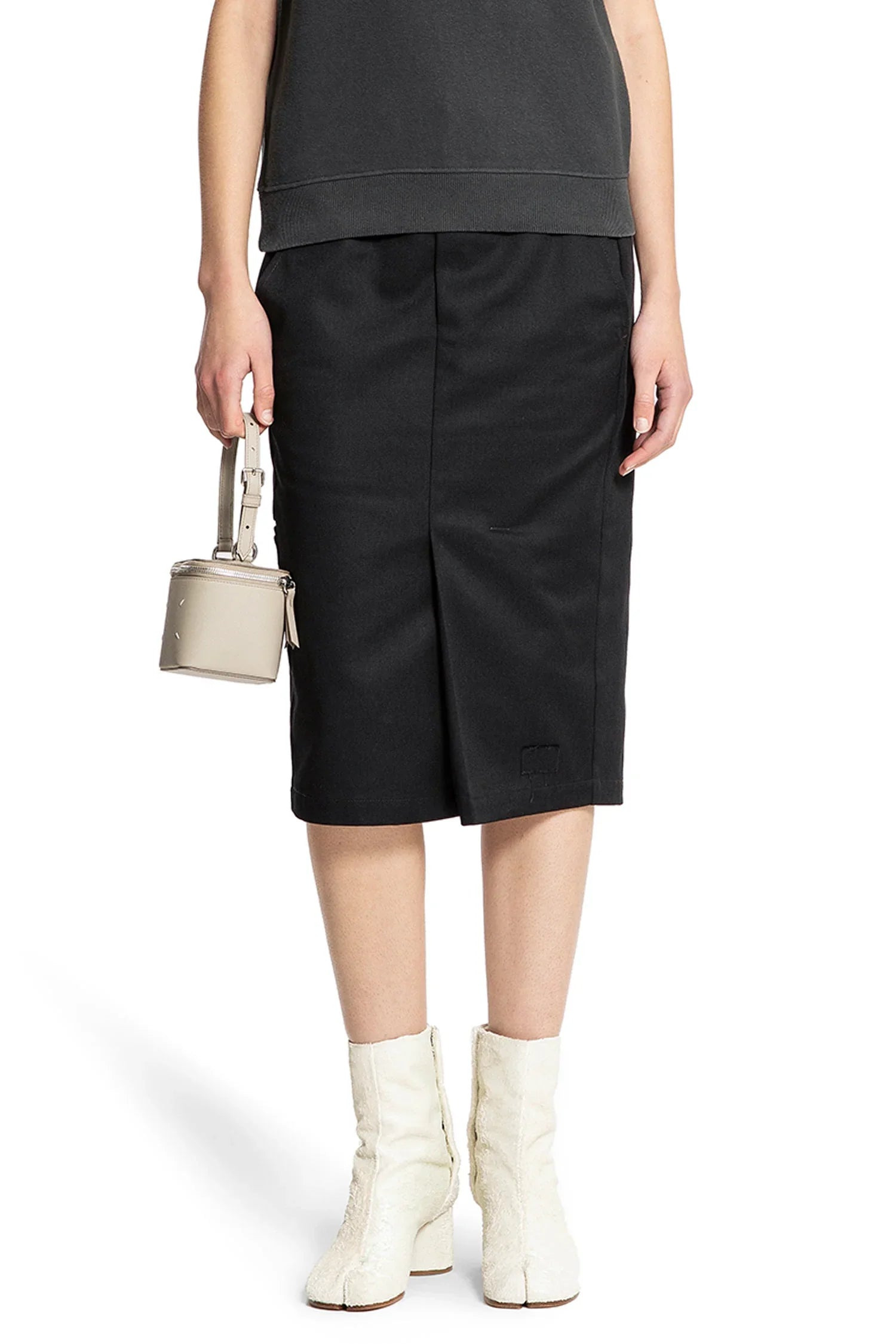 Nylon-Cotton-Midi-Skirt - 4