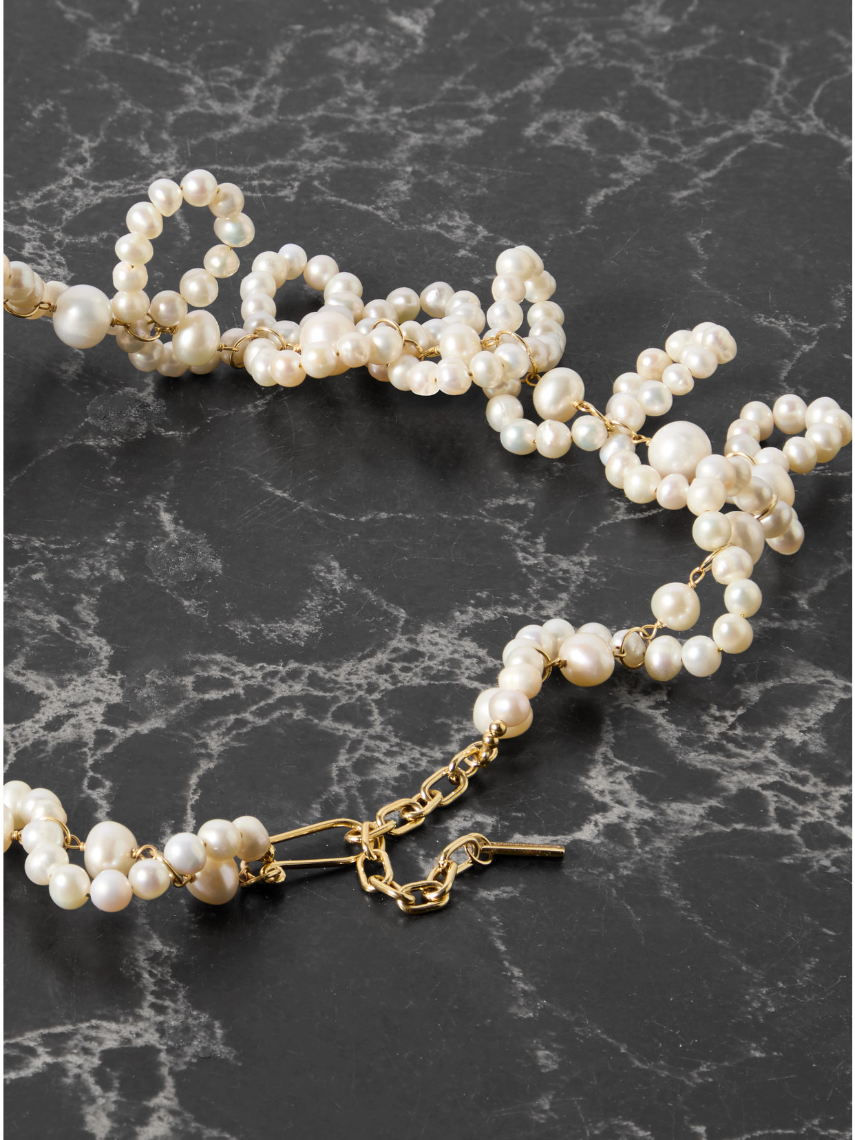 When We Were Young Recycled Gold Vermeil Pearl Necklace - 3