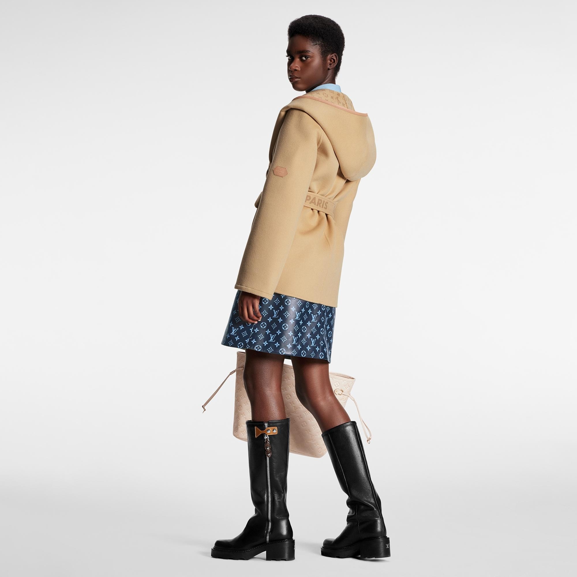 Signature Double Face Short Wrap Coat - 3