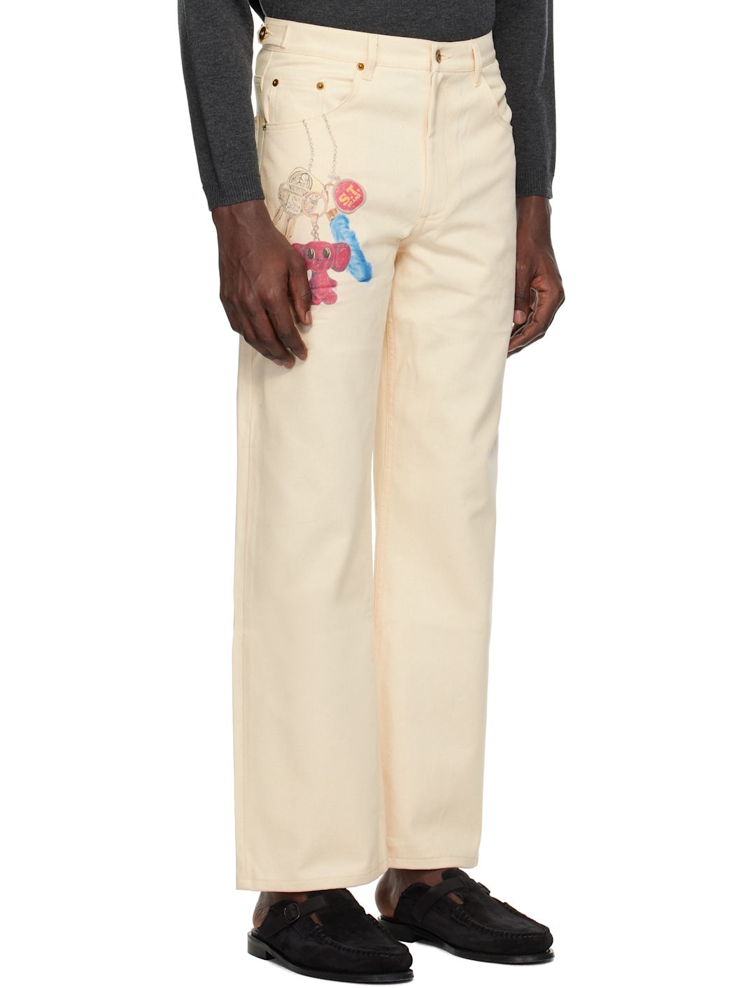 Off-White Drawn Keychain Jeans - 2