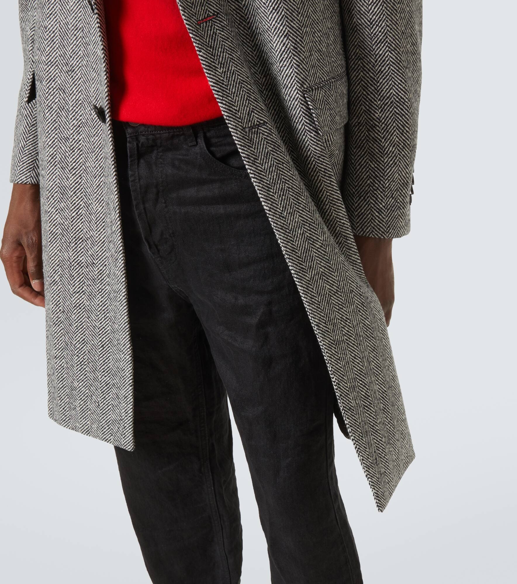 Virgin wool tweed overcoat - 6