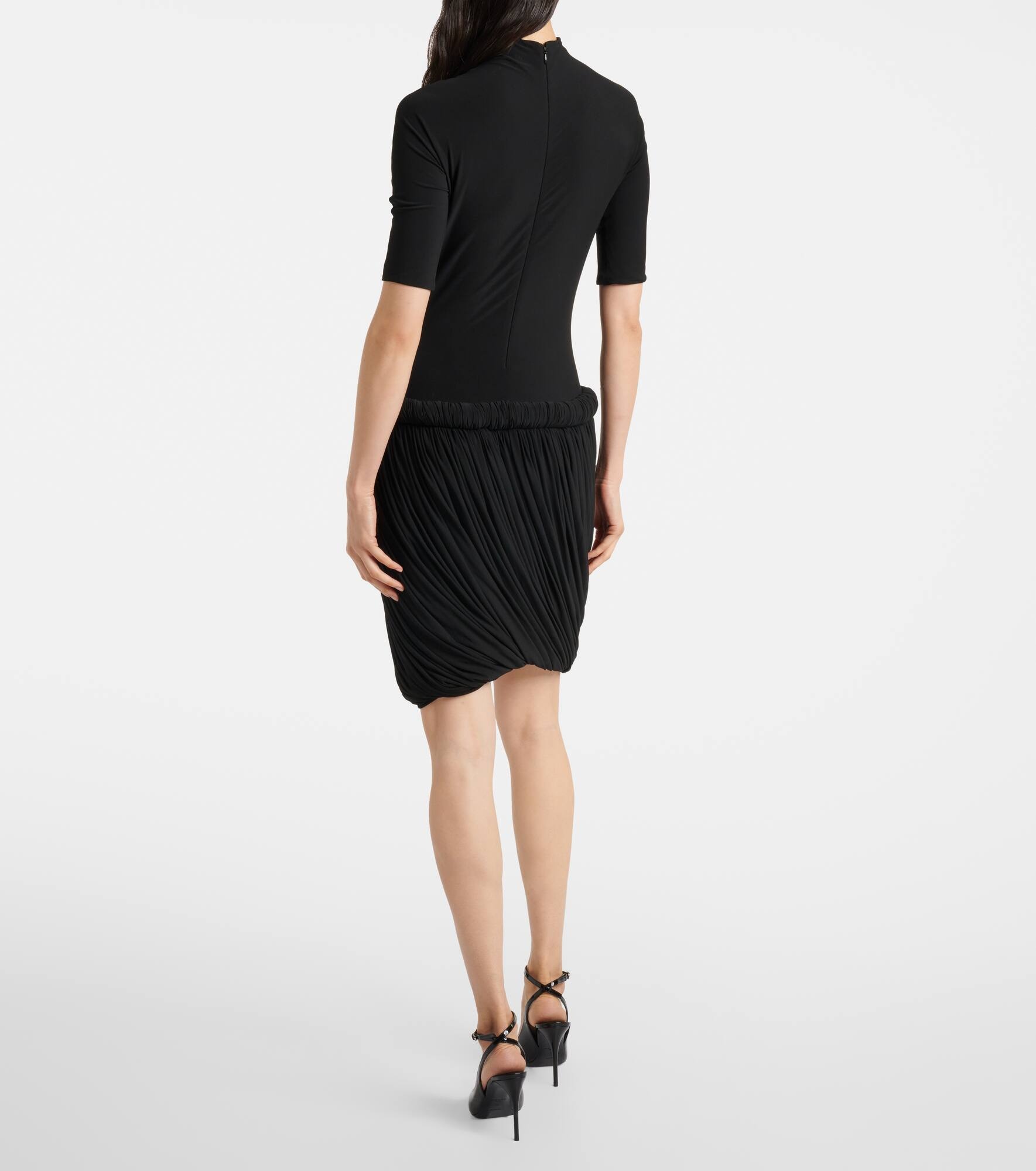 Draped jersey midi dress - 3