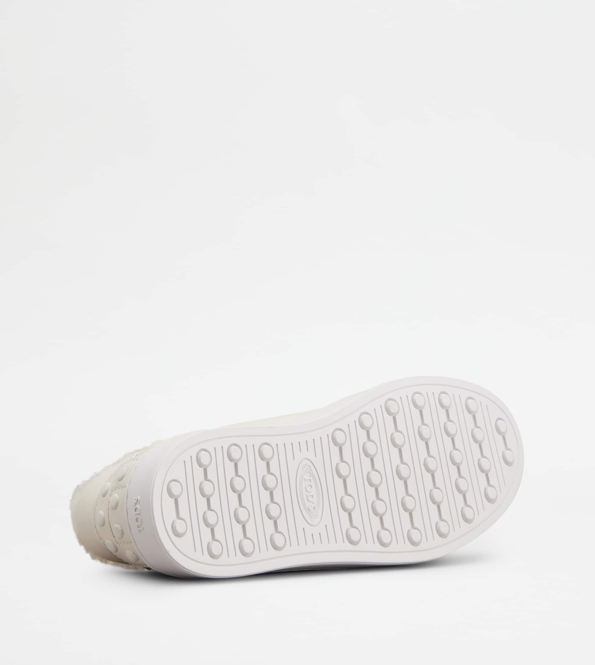 SNEAKERS IN LEATHER - WHITE - 4