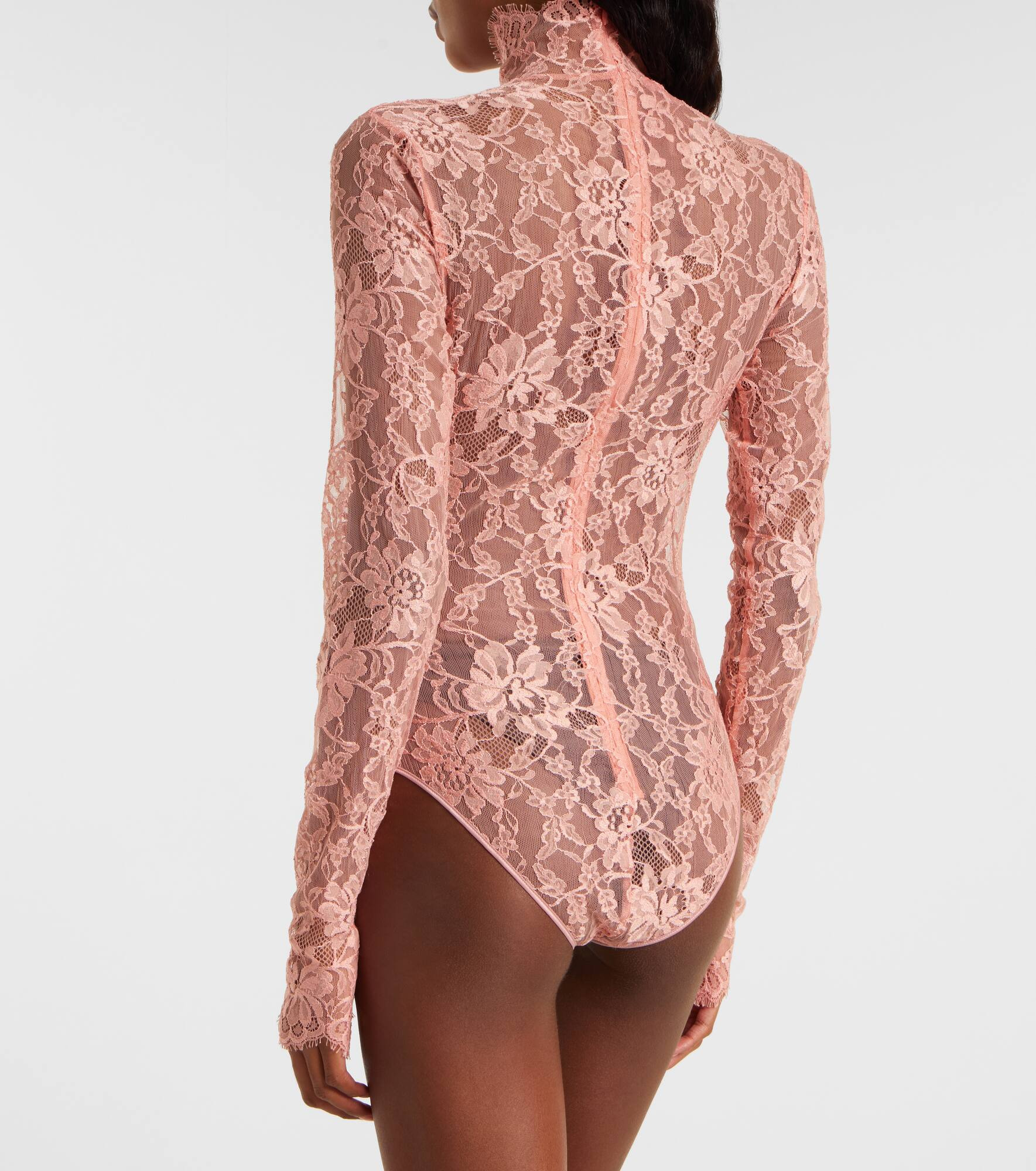 Turtleneck lace bodysuit - 4