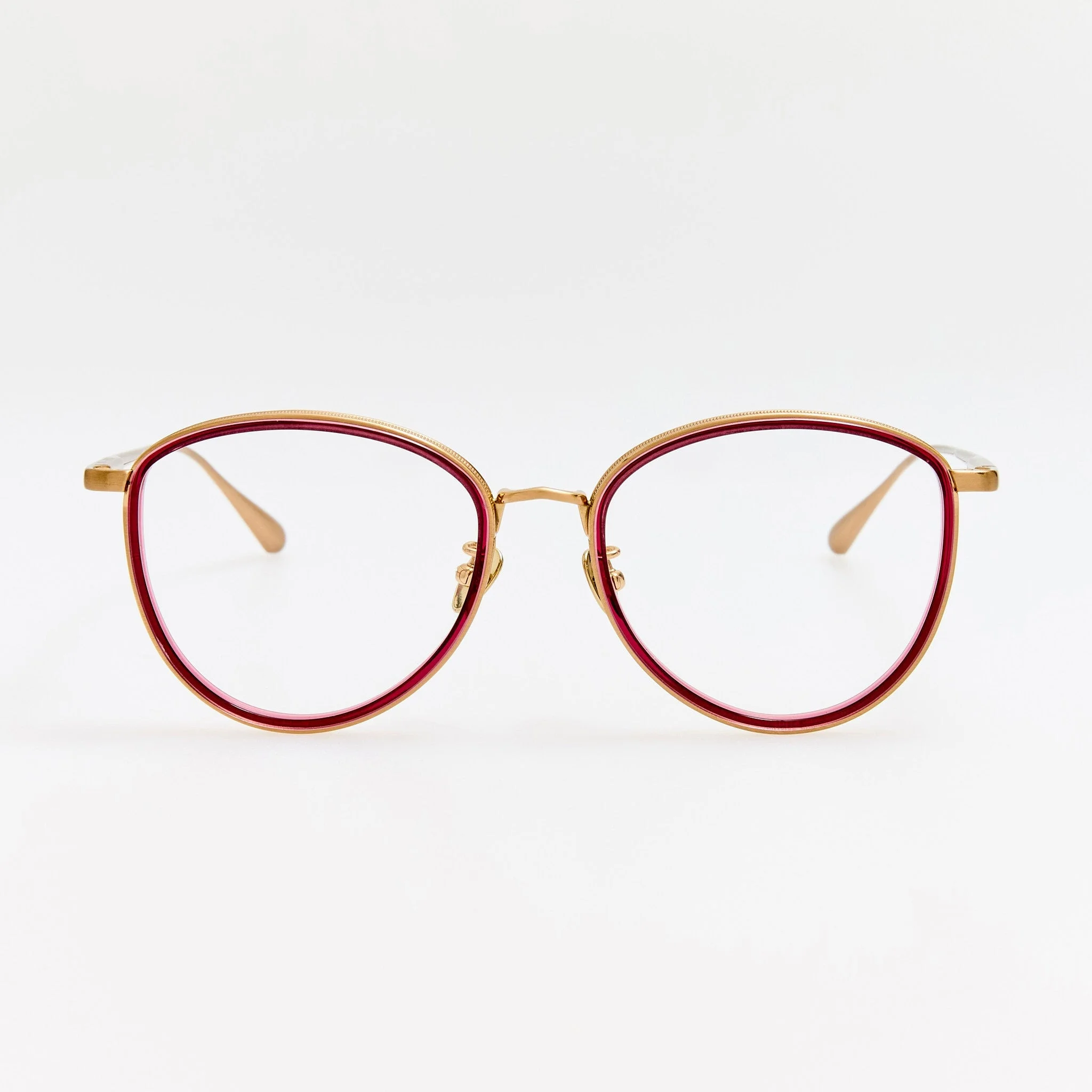 Dahlia Optical in Matt Champagne and Wine - 1