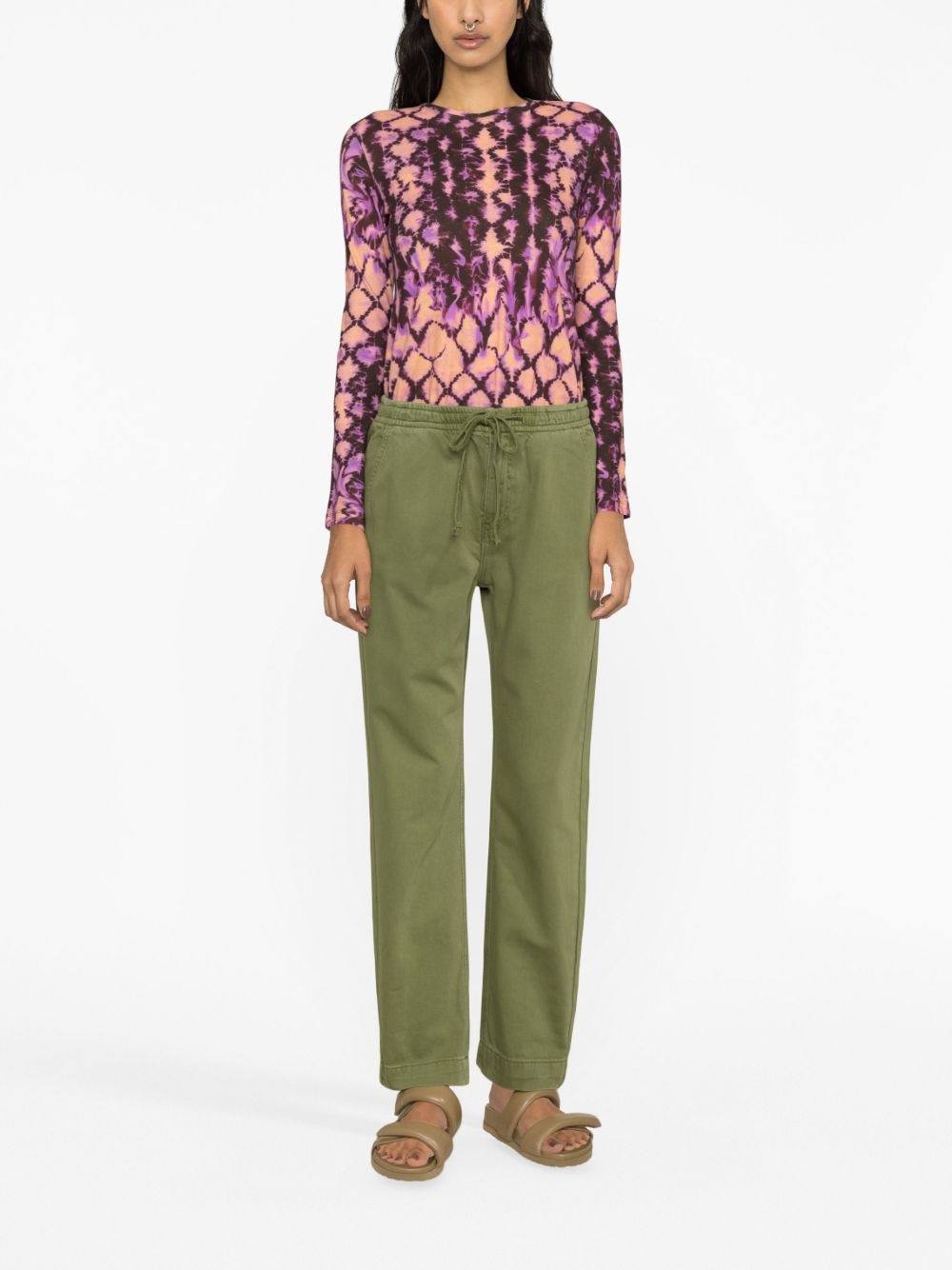 drawstring tapered jeans - 2