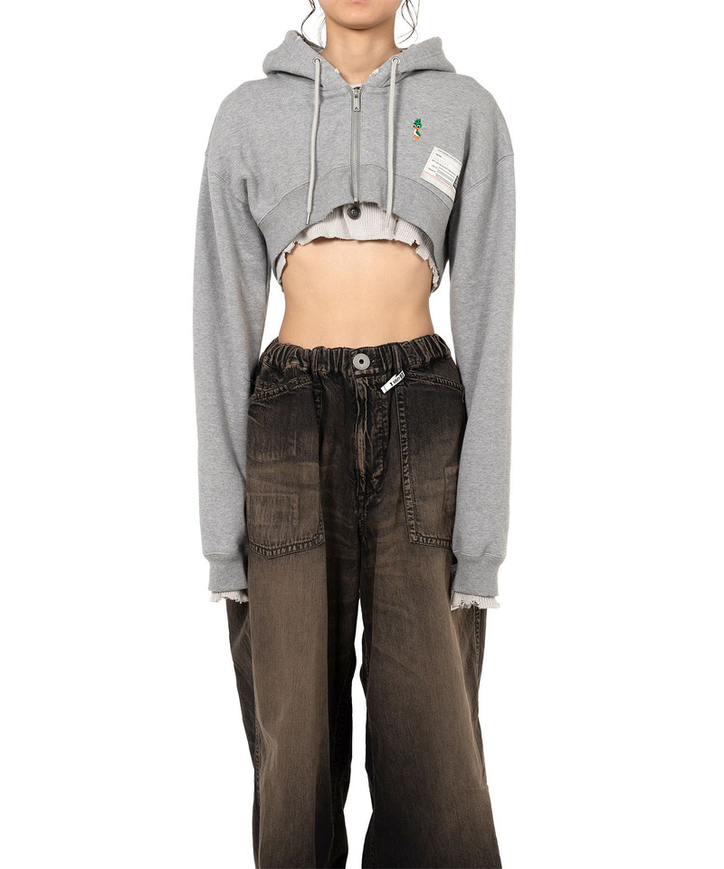 Layered Cropped Zip-up Hoodie 9