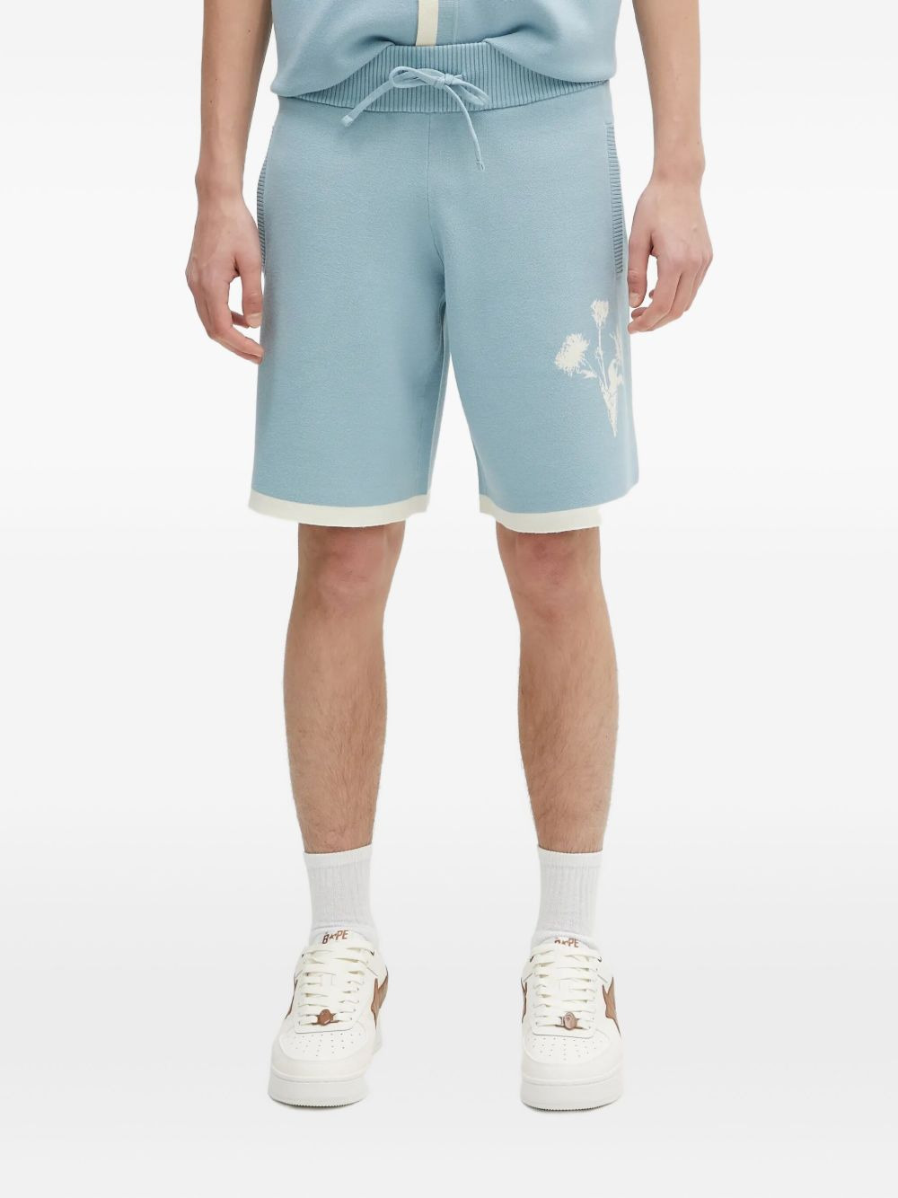 embroidered-flowers shorts - 1