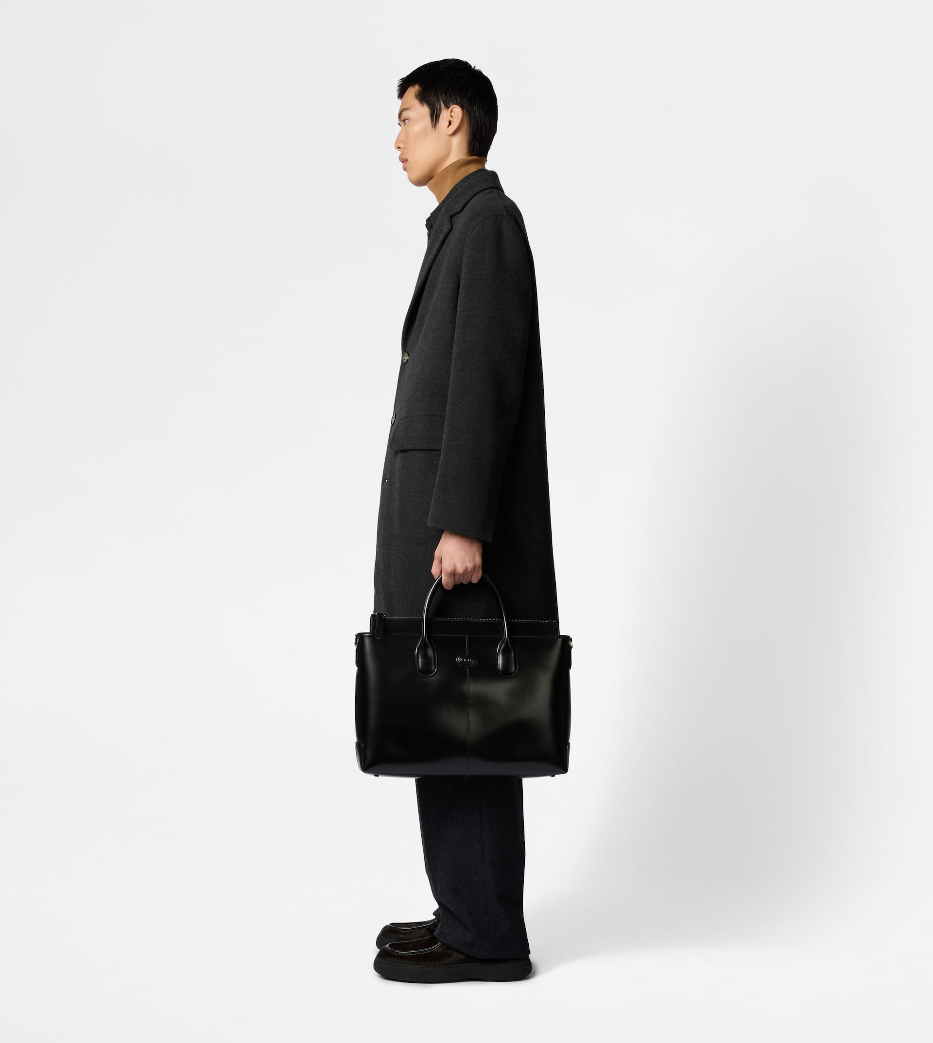 TOD'S DI BAG BRIEFCASE IN LEATHER MEDIUM - BLACK - 8