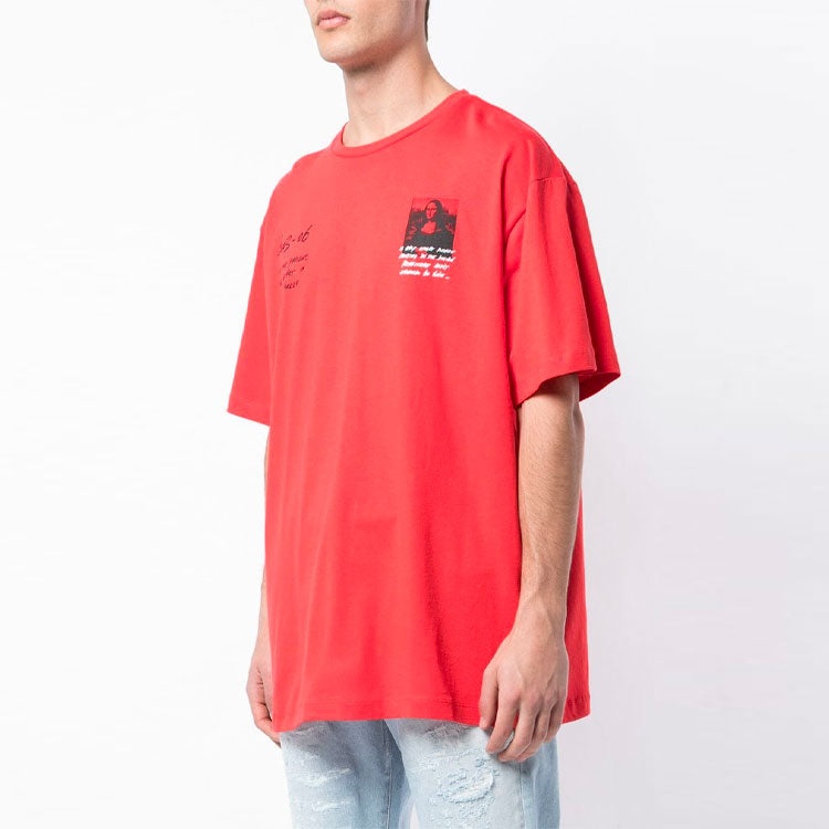 Off-White Mona Lisa Oversized T-Shirt 'Red' OMAA038S191850052010 - 5