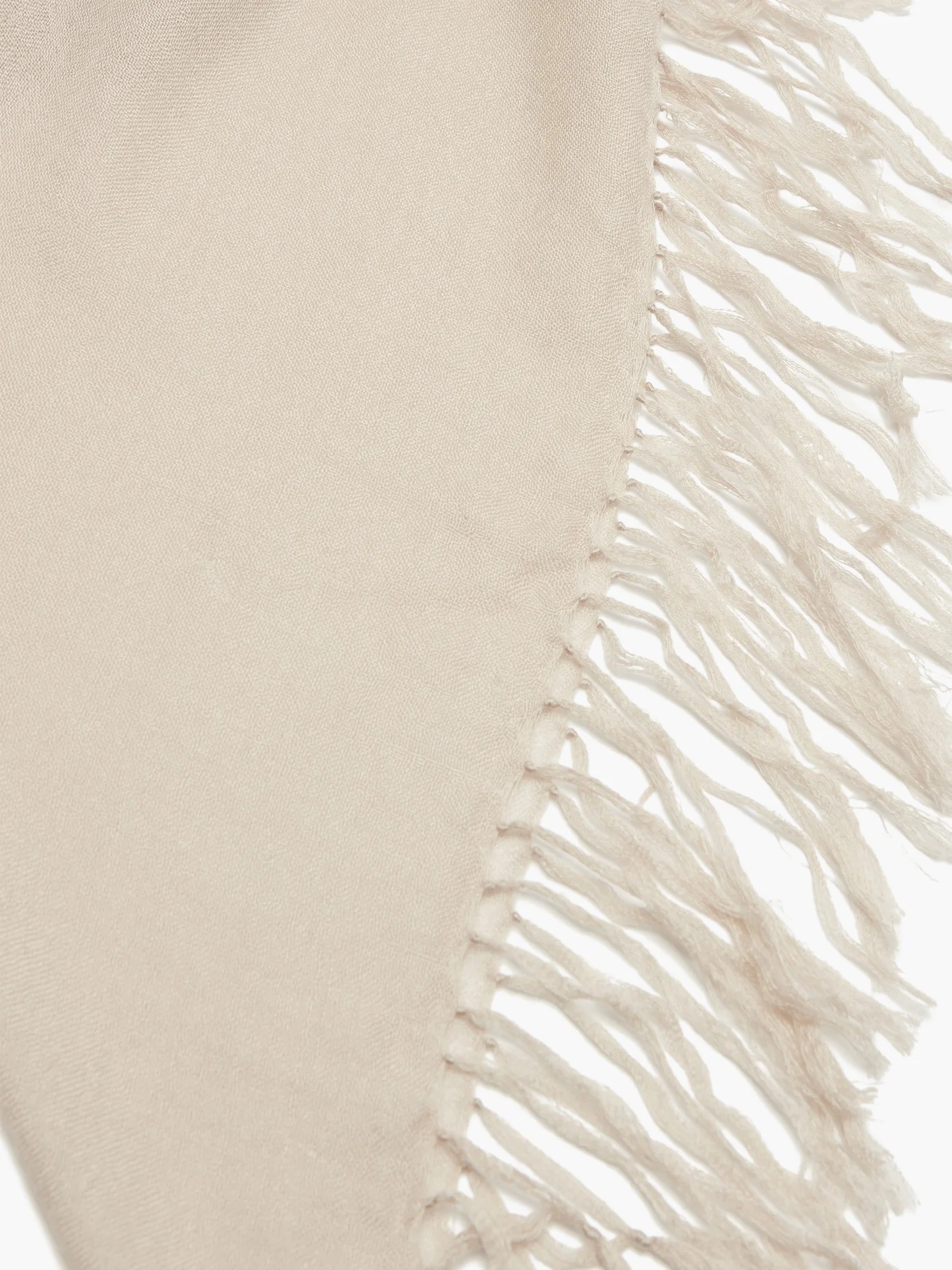 Fringed cashmere-blend scarf - 4