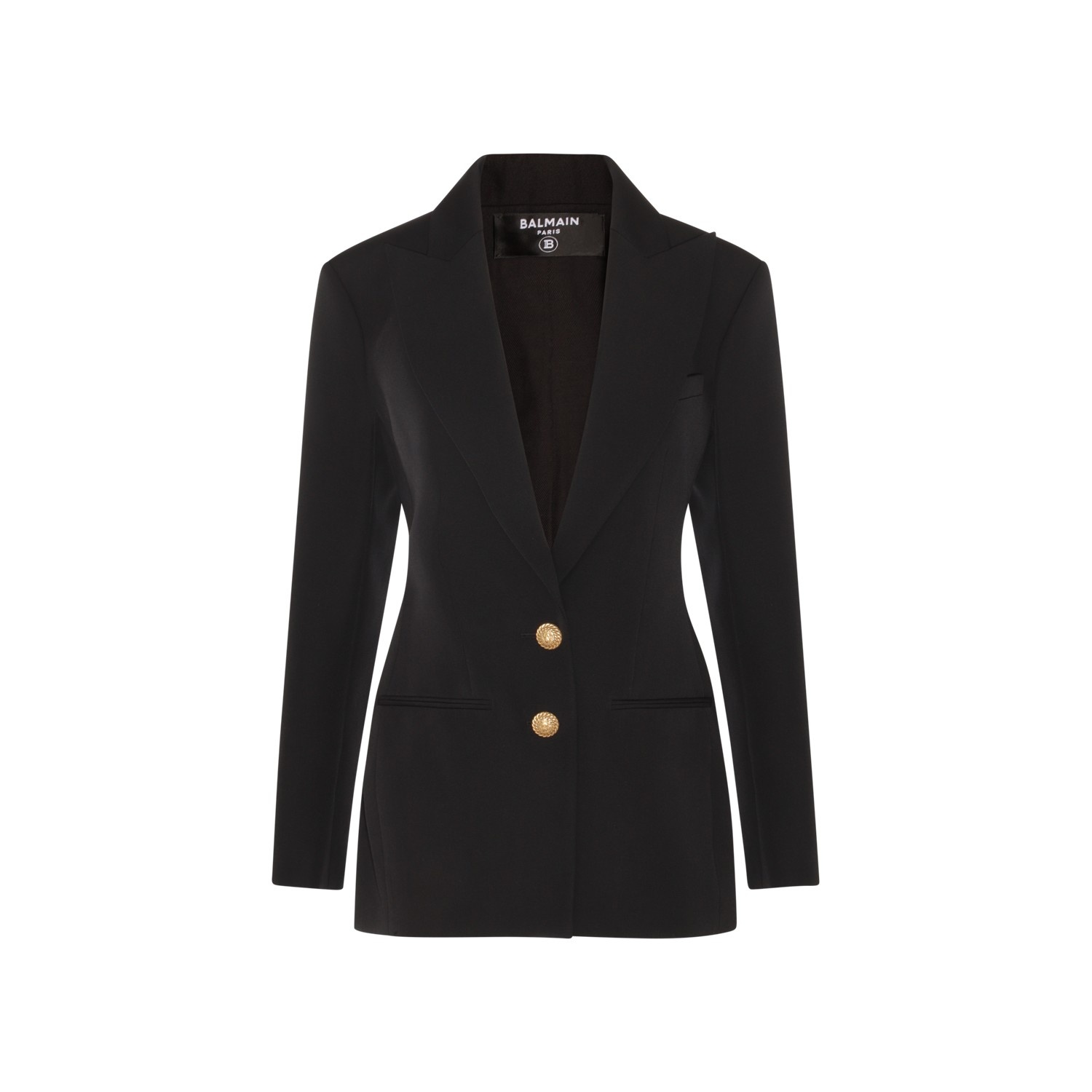 BLACK WOOL BLAZER - 1