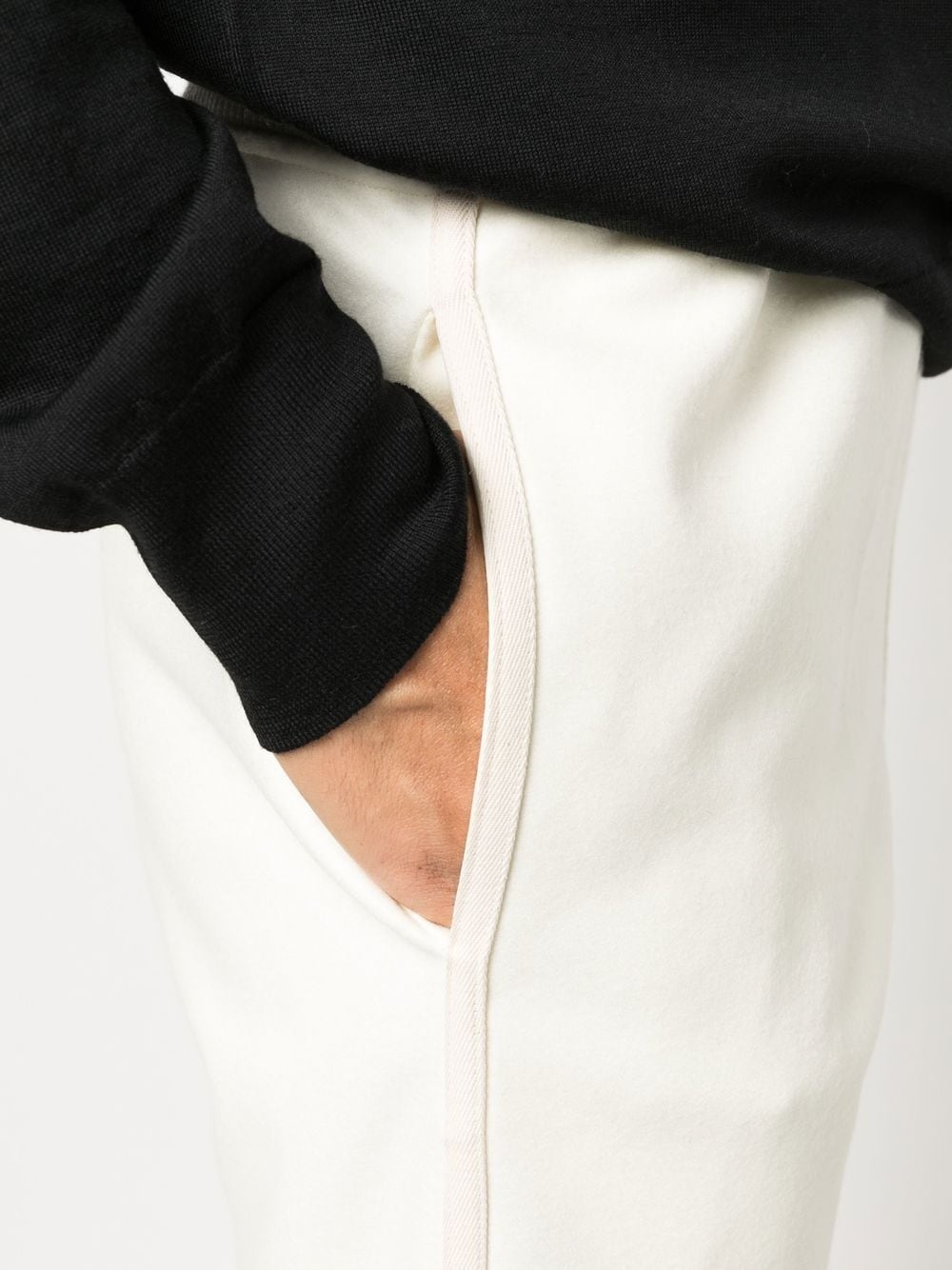 elasticated-waistband wool track pants - 5