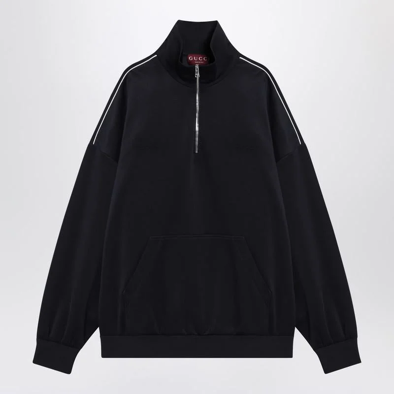 Gucci Navy Sweatshirt In Technical Jersey - 1