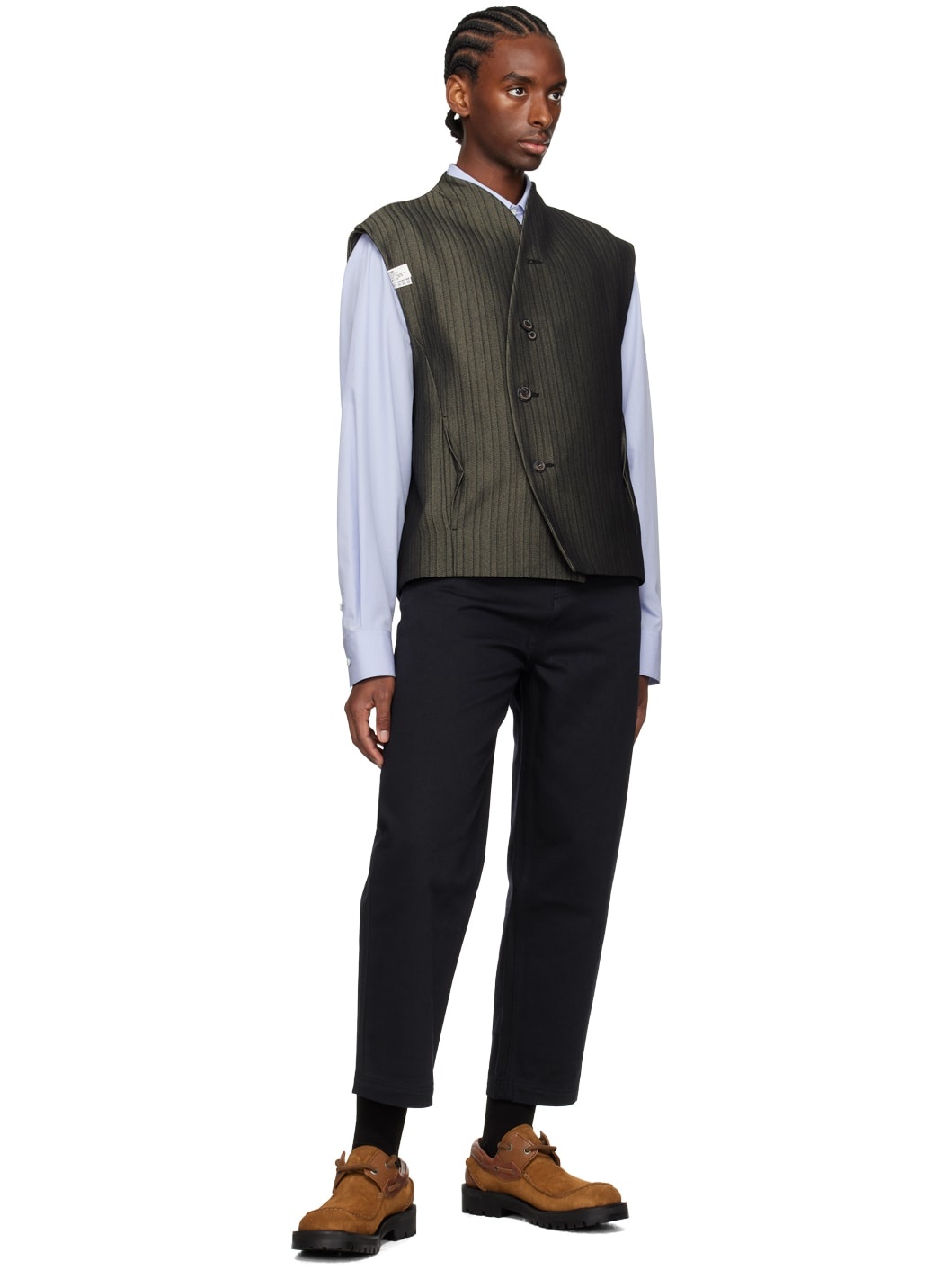 Navy Zip-Fly Trousers - 4