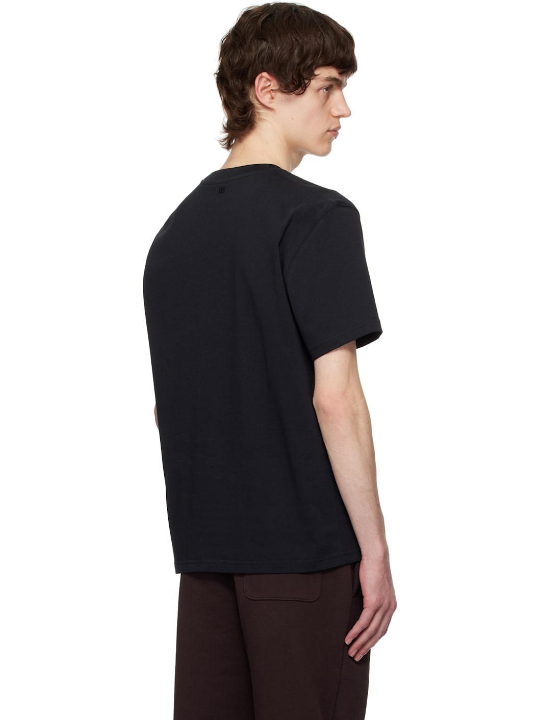 Black Cotton Ami de Coeur T-shirt - 3