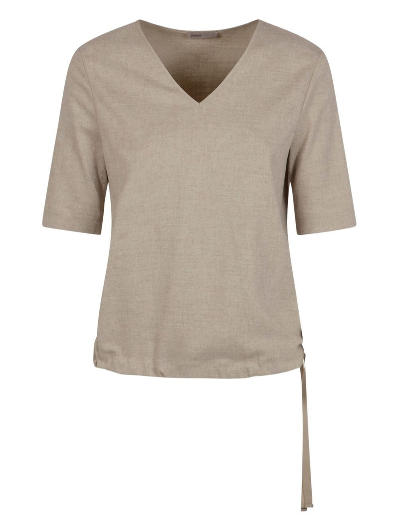 V-neck side-tie top 1