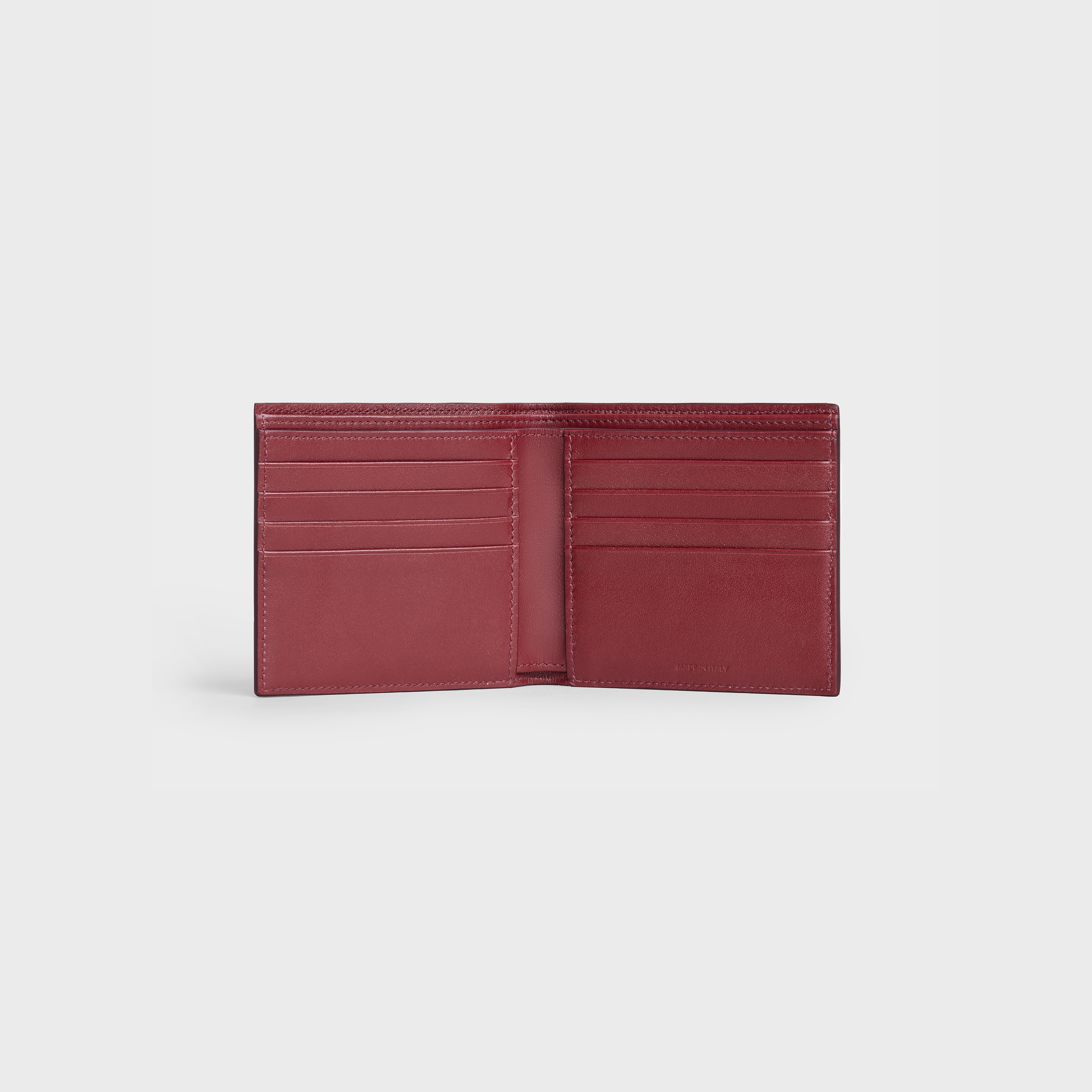 BI-FOLD WALLET WITH COIN  IN  GRAINED CALFSKIN - 5