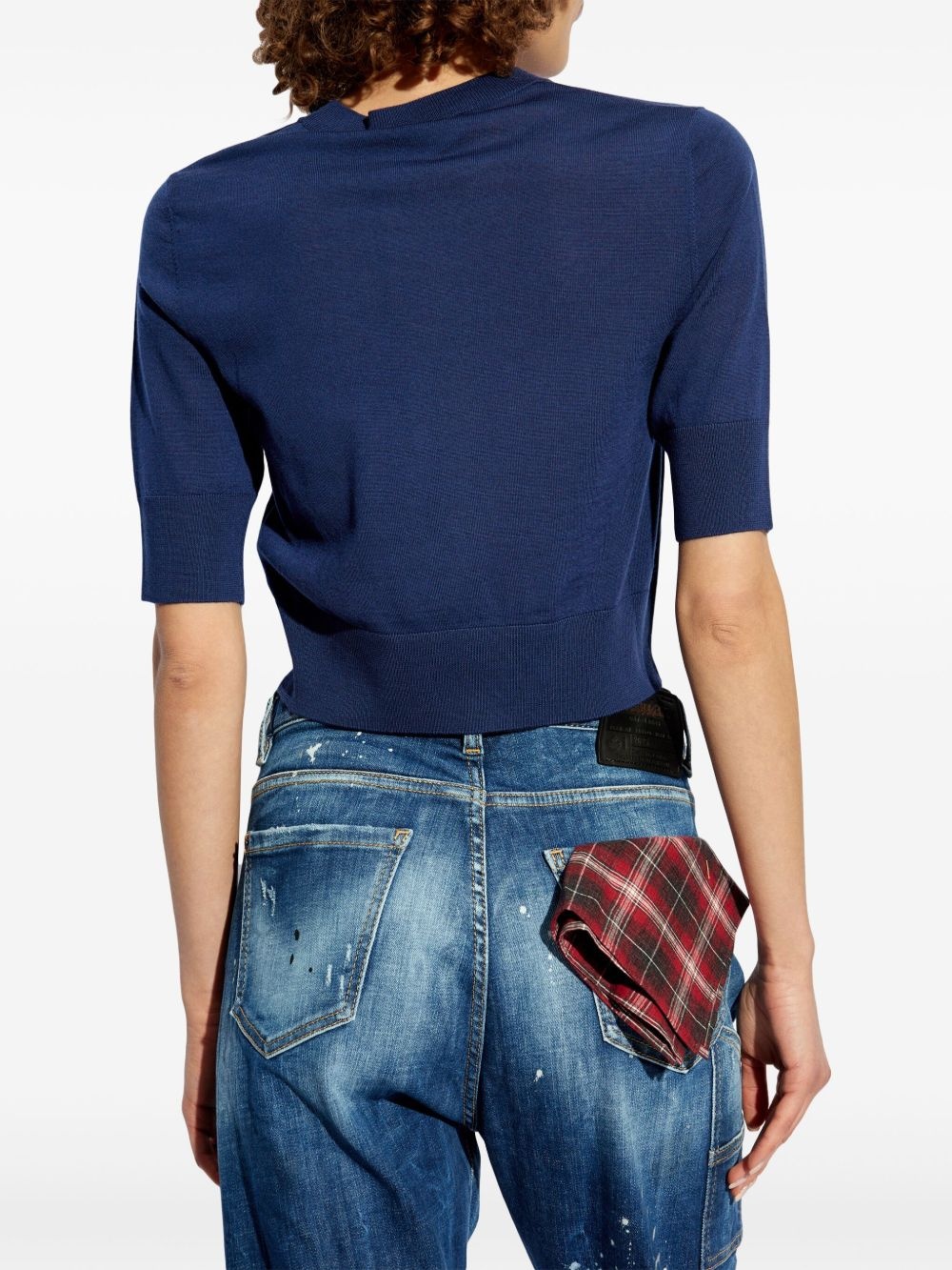 logo-embroidered top - 4