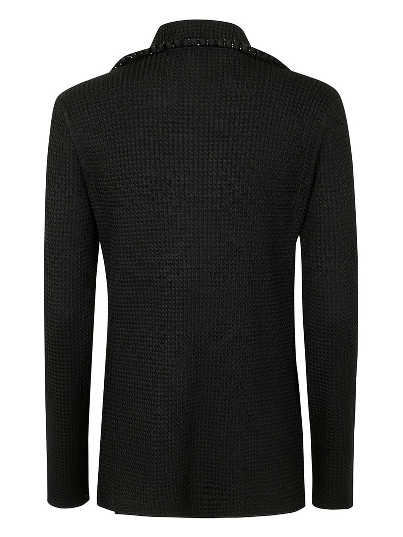 EMPORIO ARMANI crystal-embellished blazer outlook