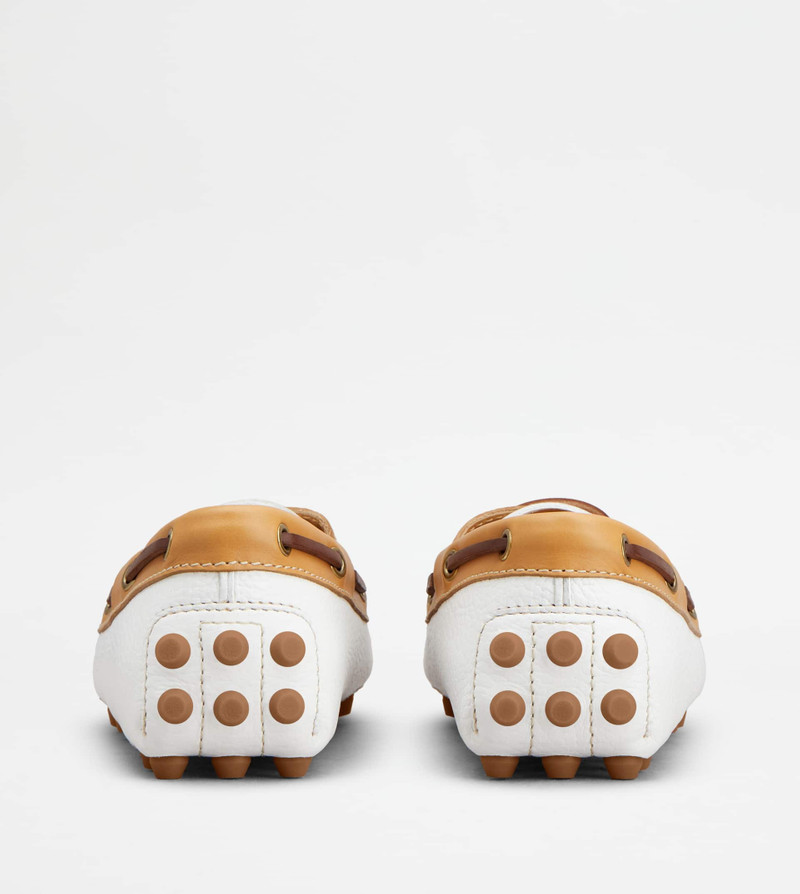Tod's BOAT GOMMINO BUBBLE IN LEATHER - WHITE, NATURAL, BROWN outlook